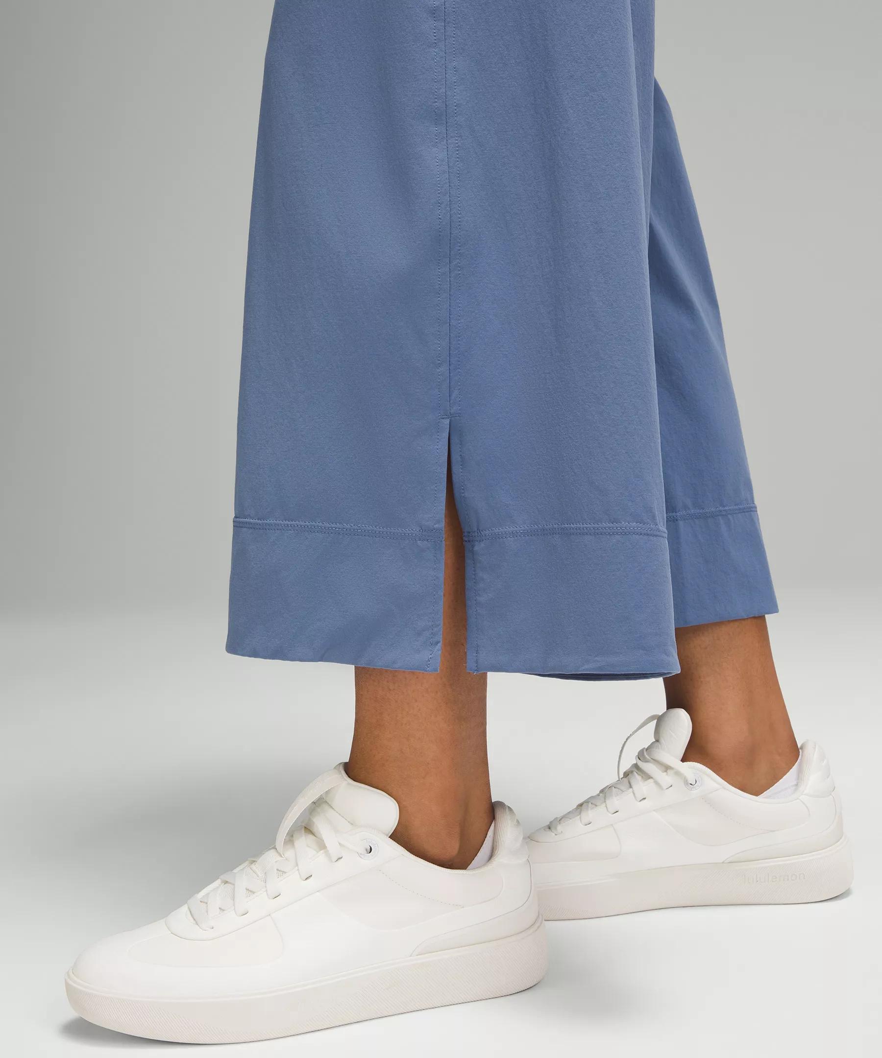 Stretch Woven High-Rise Wide-Leg Cropped Pant Product Image