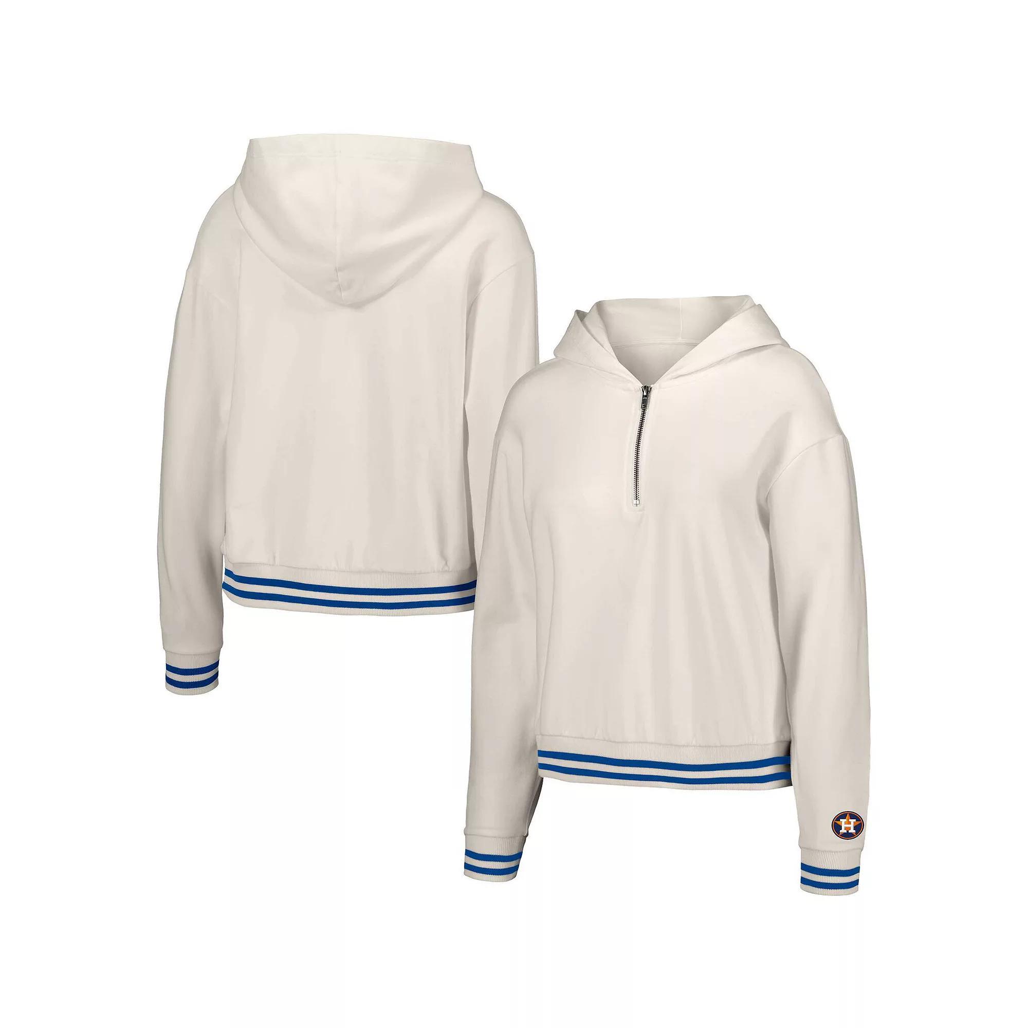 Women's Lusso  White St. Louis Cardinals Magnolia Tri-Blend Quarter-Zip Hoodie, Size: XXL Product Image