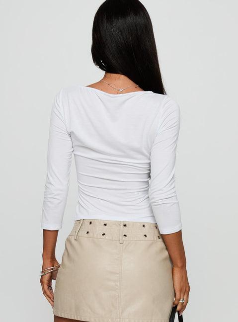 Alouette Long Sleeve Top White Product Image