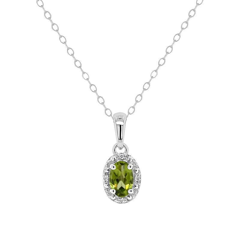Celebration Gems Sterling Silver Gemstone & Diamond Accent Pendant Necklace, Womens Purple Product Image