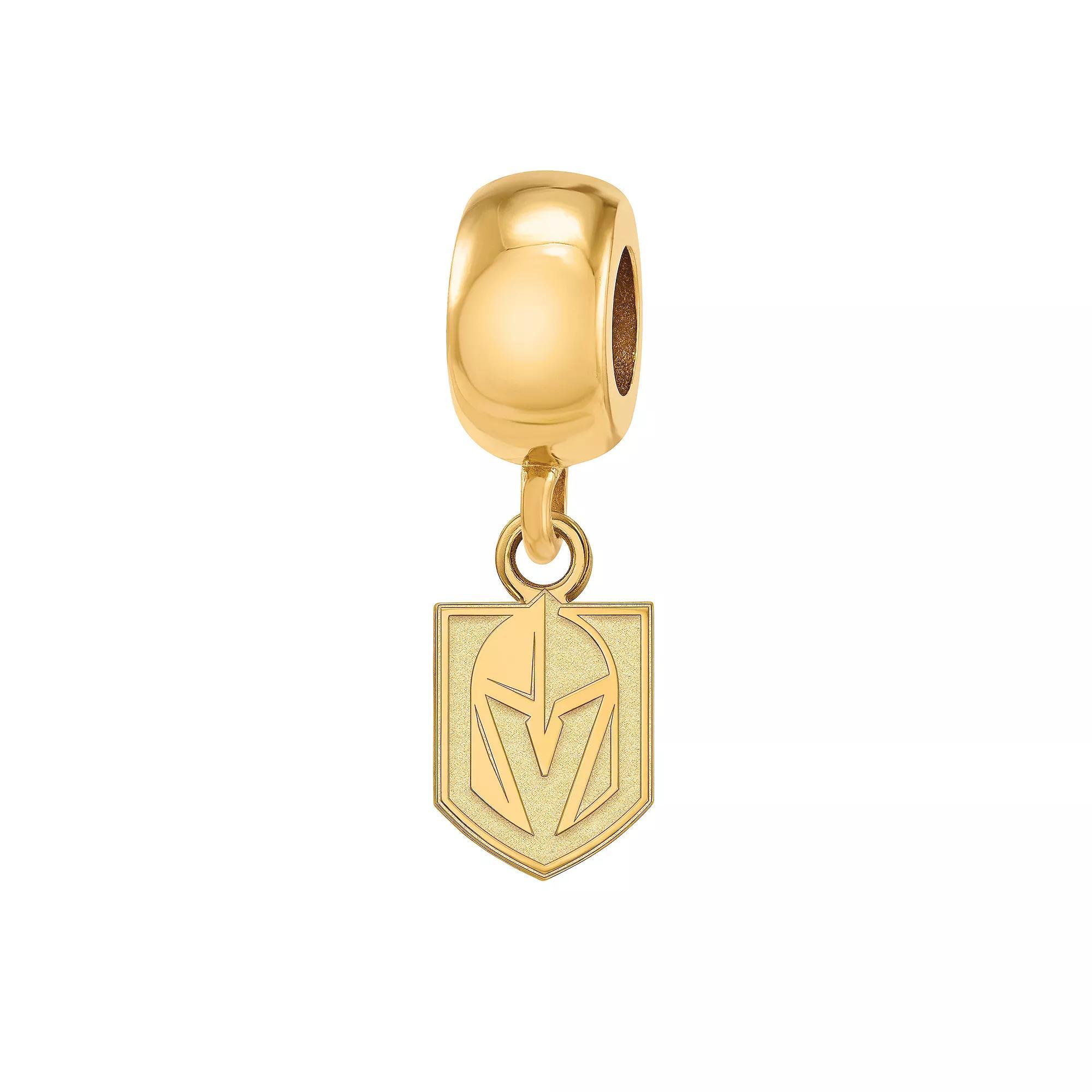 LogoArt Sterling Silver Las Vegas Golden Knights Logo Bead Charm, Women's, Size: 7MM, Gold Over Sterling Product Image