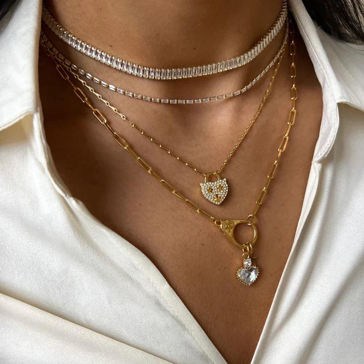 By Nouck | Oval Rhinestone Choker Product Image