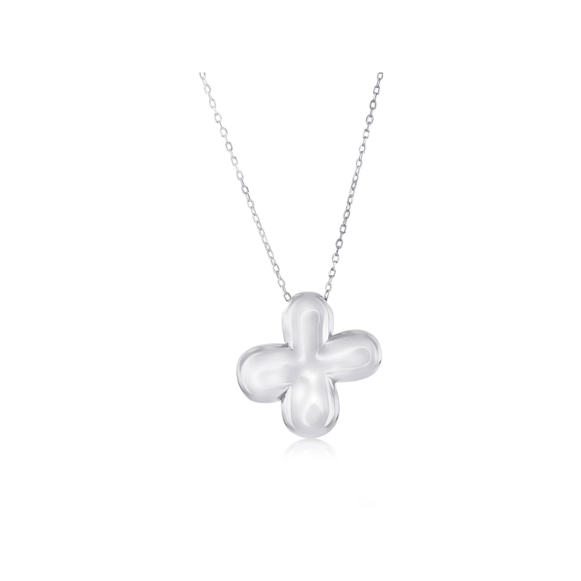 Argento Bella Sterling Silver Bubble Initial Necklace, Women's, Size: 16-18" ADJ, Sterling X Product Image
