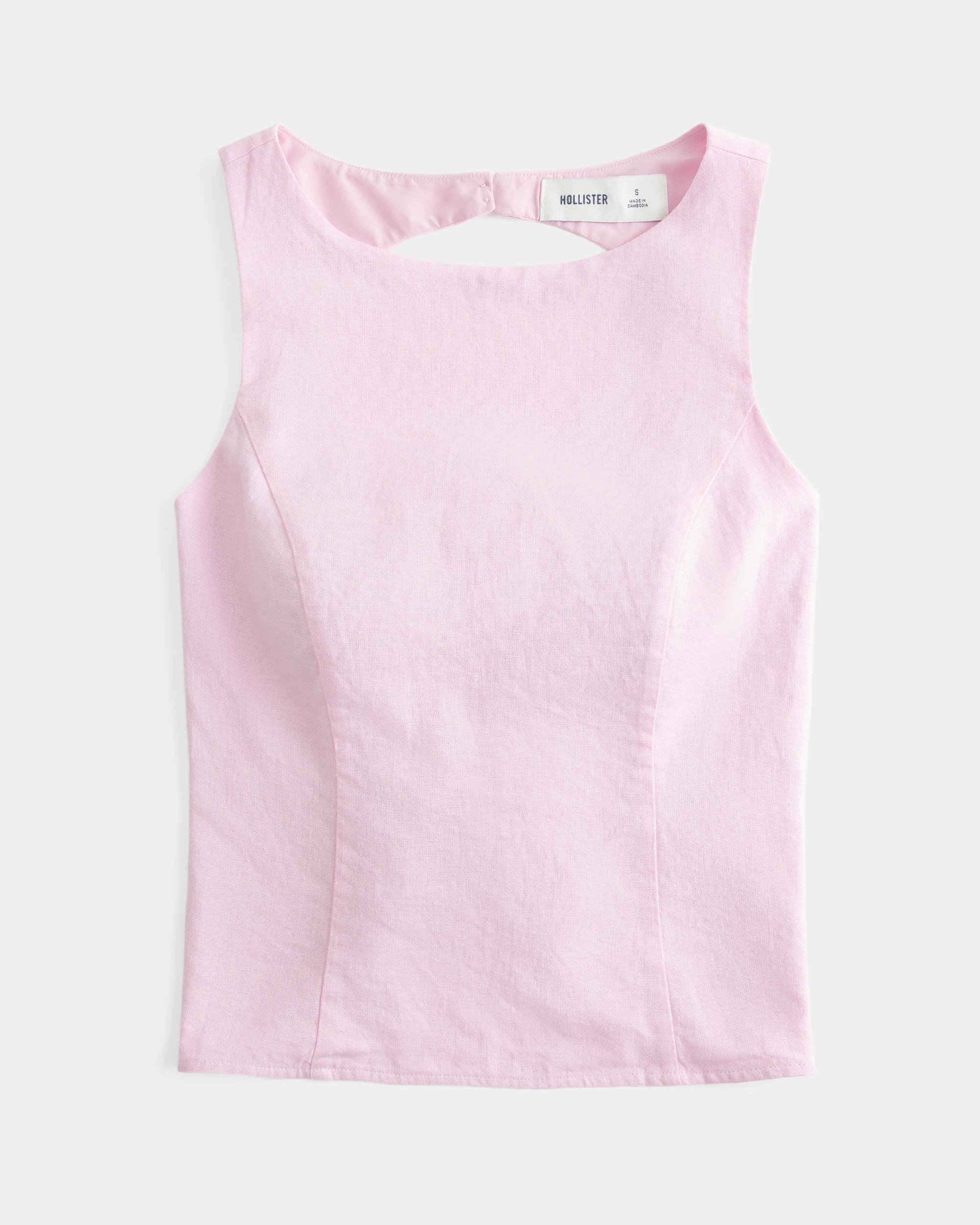 Denim Open-Back Top Product Image