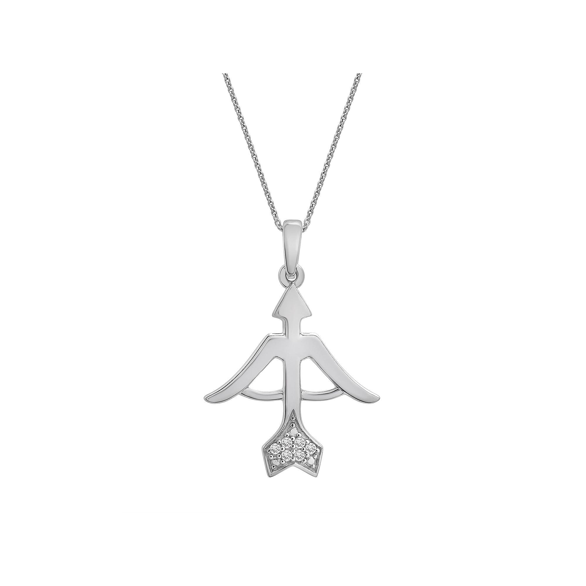 Sterling Silver Diamond Accent Zodiac Sign Pendant Necklace, Women's, Size: 18", Aries Product Image