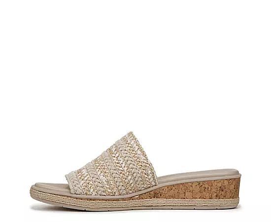 LifeStride Breezy Women's Slide Sandals, Size: 8, White Raffia Product Image