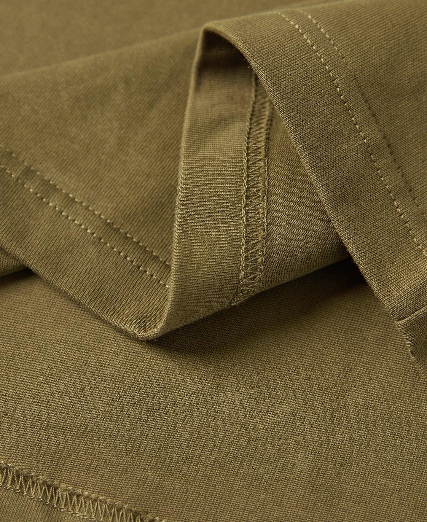Vintage Short Sleeve Henley T-Shirt - Olive Product Image