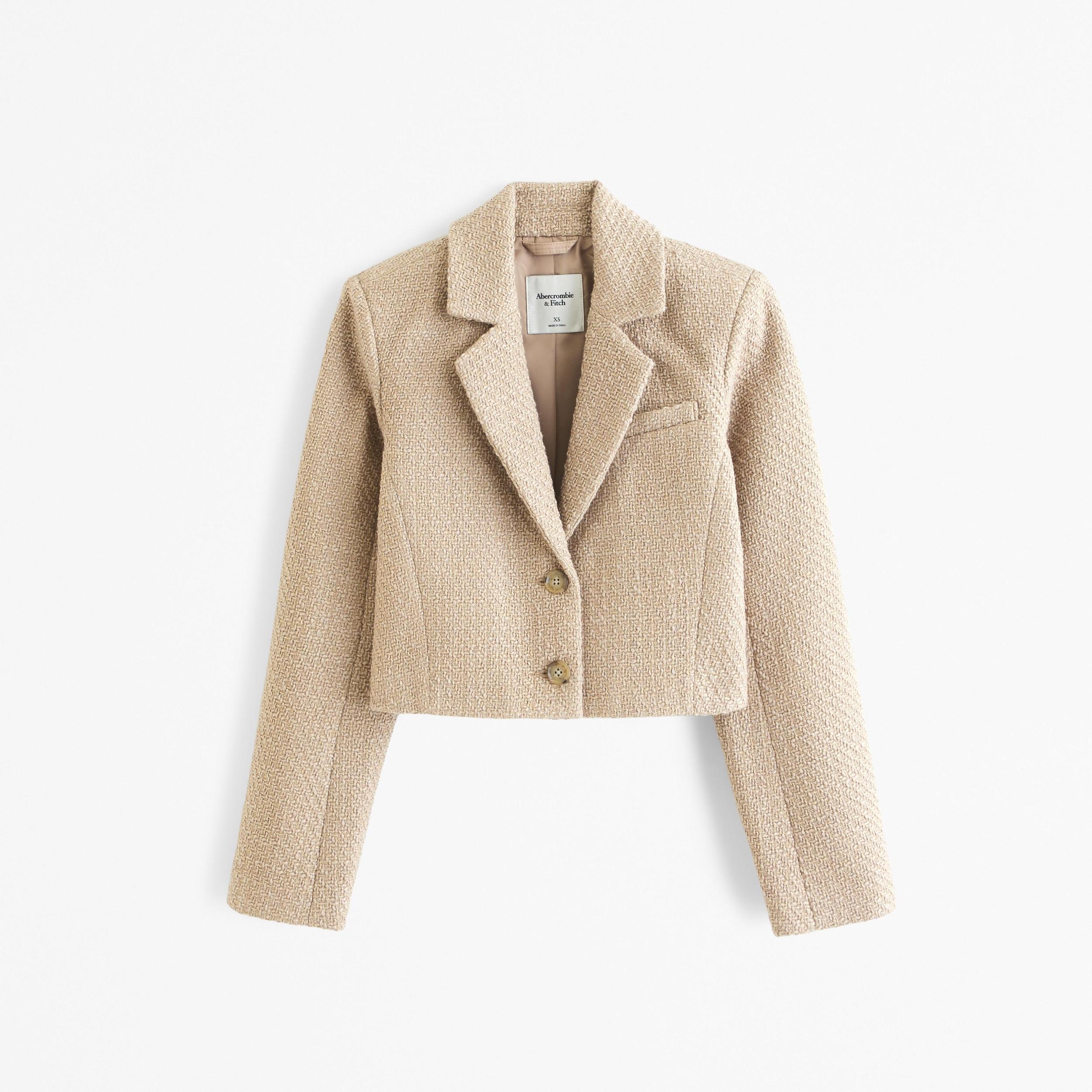 Cropped Tweed Blazer Product Image