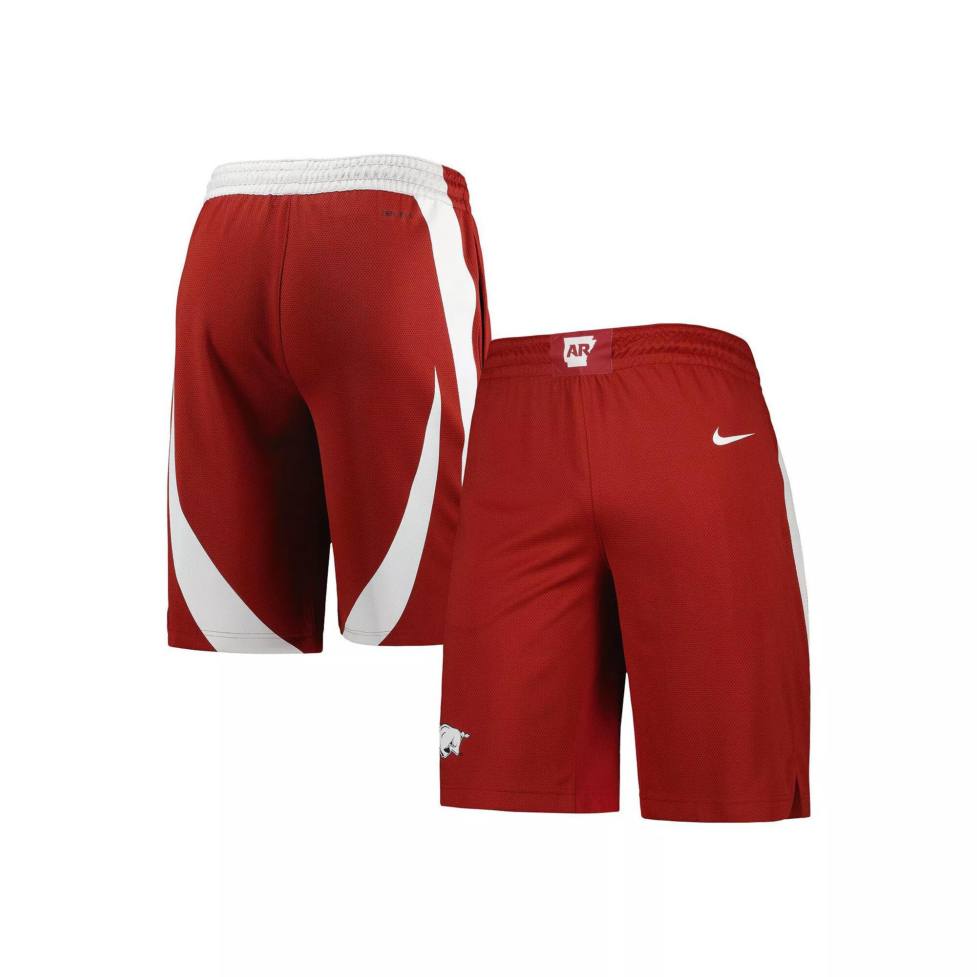 Men's Nike Crimson Arkansas Razorbacks Replica Team Basketball Shorts, Size: Medium, Red Product Image