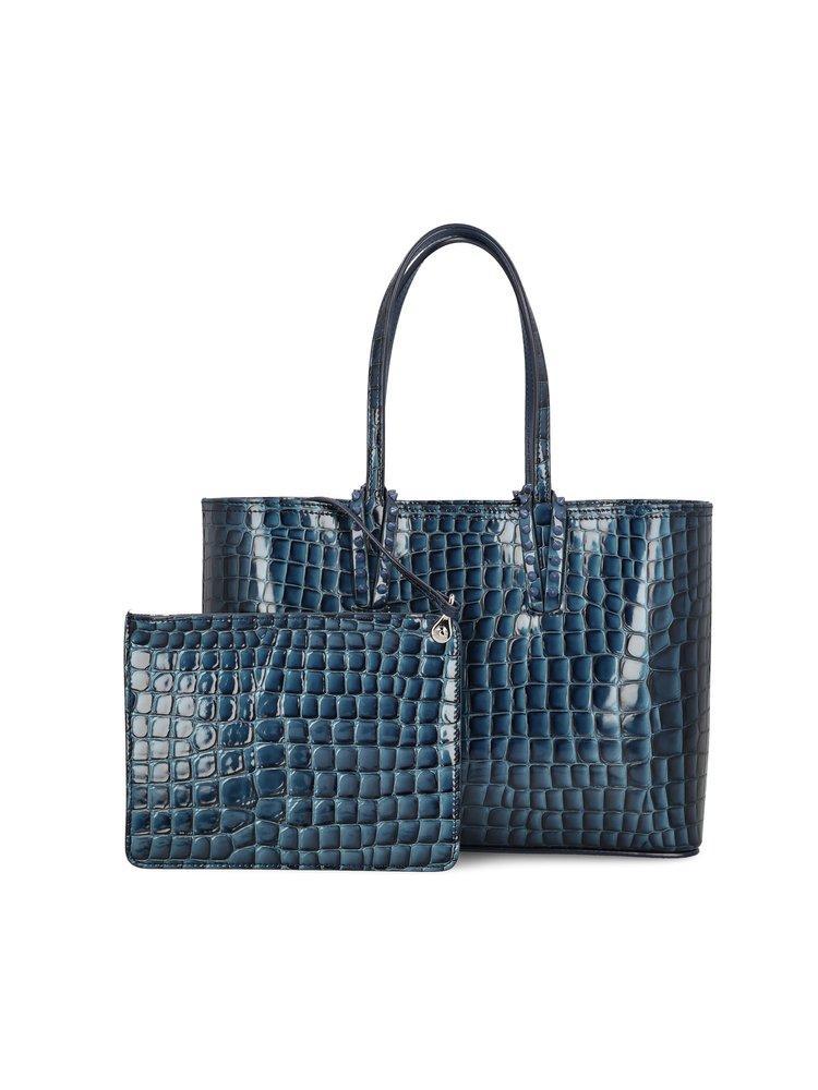 CHRISTIAN LOUBOUTIN Cabata Denim Small Tote Bag In Blue Product Image