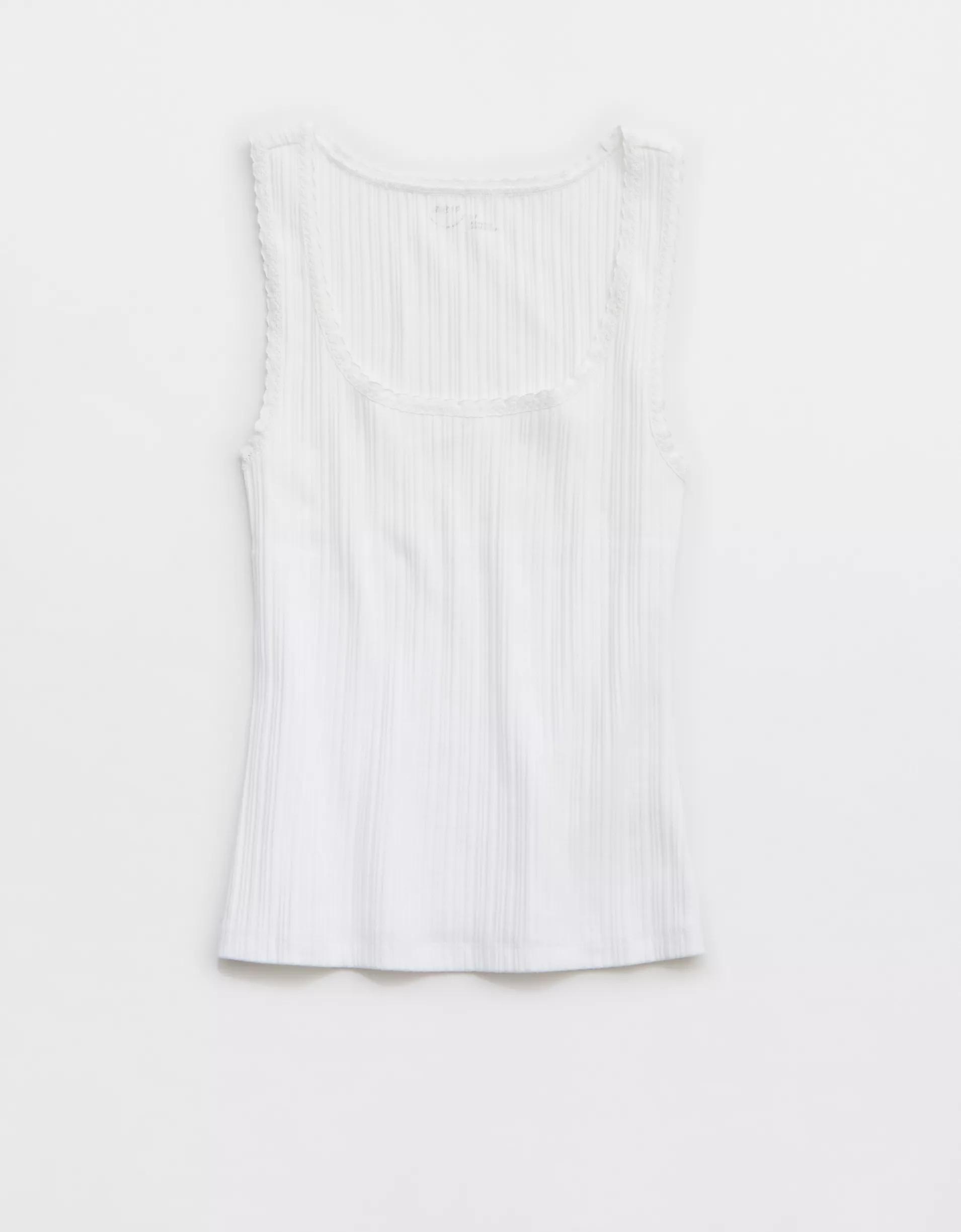 Aerie Ribbed Scoop Neck Tank Top Product Image