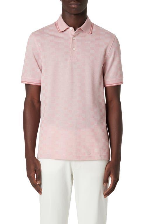 Mens Cotton Jacquard Polo Shirt Product Image