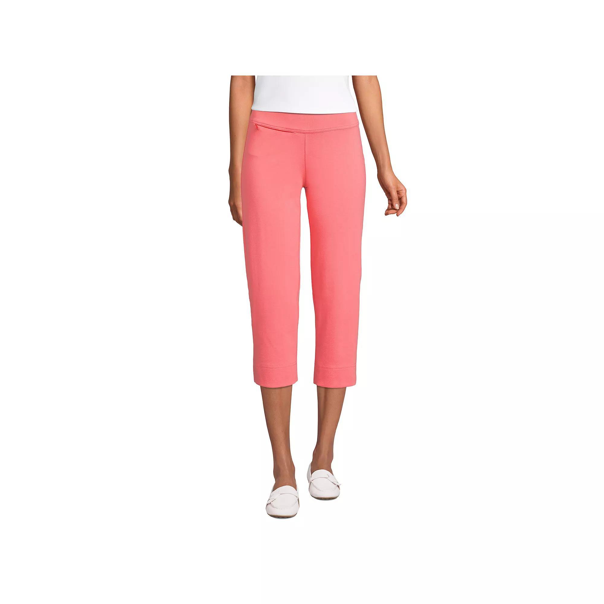 Women's Lands' End Starfish Straight-Leg Pull-On Crop Pants, Size: Large Tall, Evening Blue Product Image