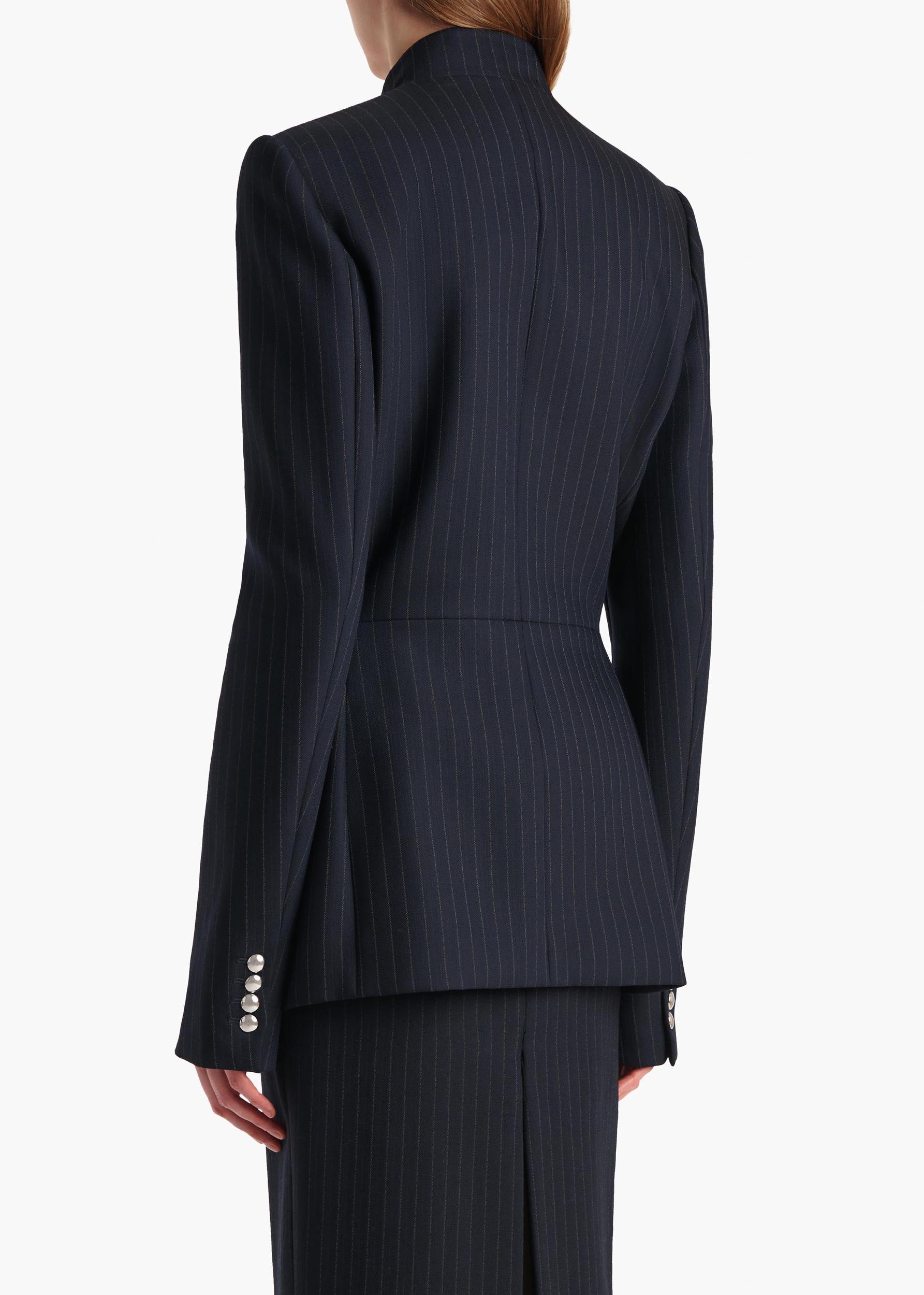 Samuel Jacket in Navy and White Stripe Product Image