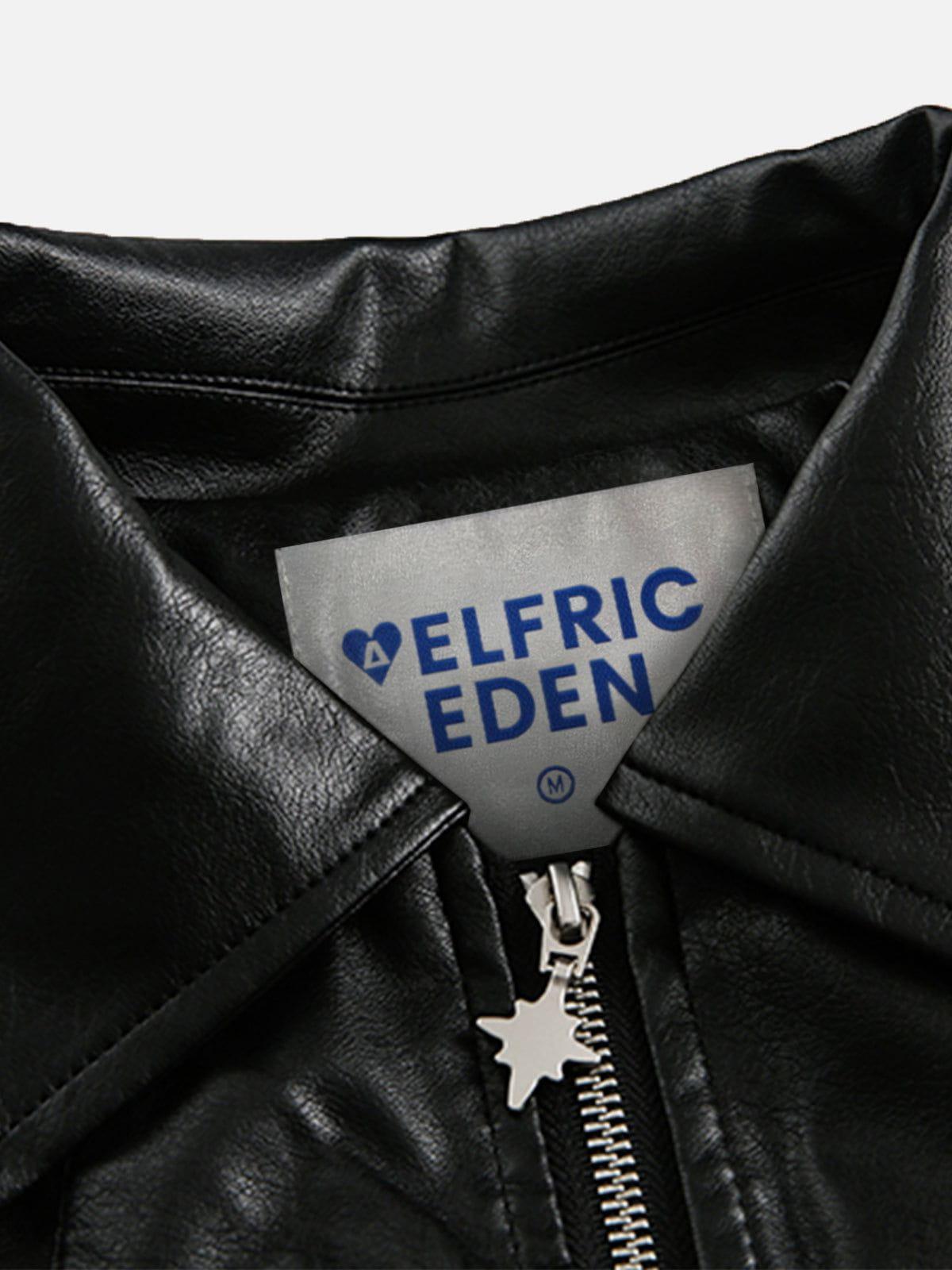 Aelfric Eden Multi Zip Up Faux Leather Jacket Product Image