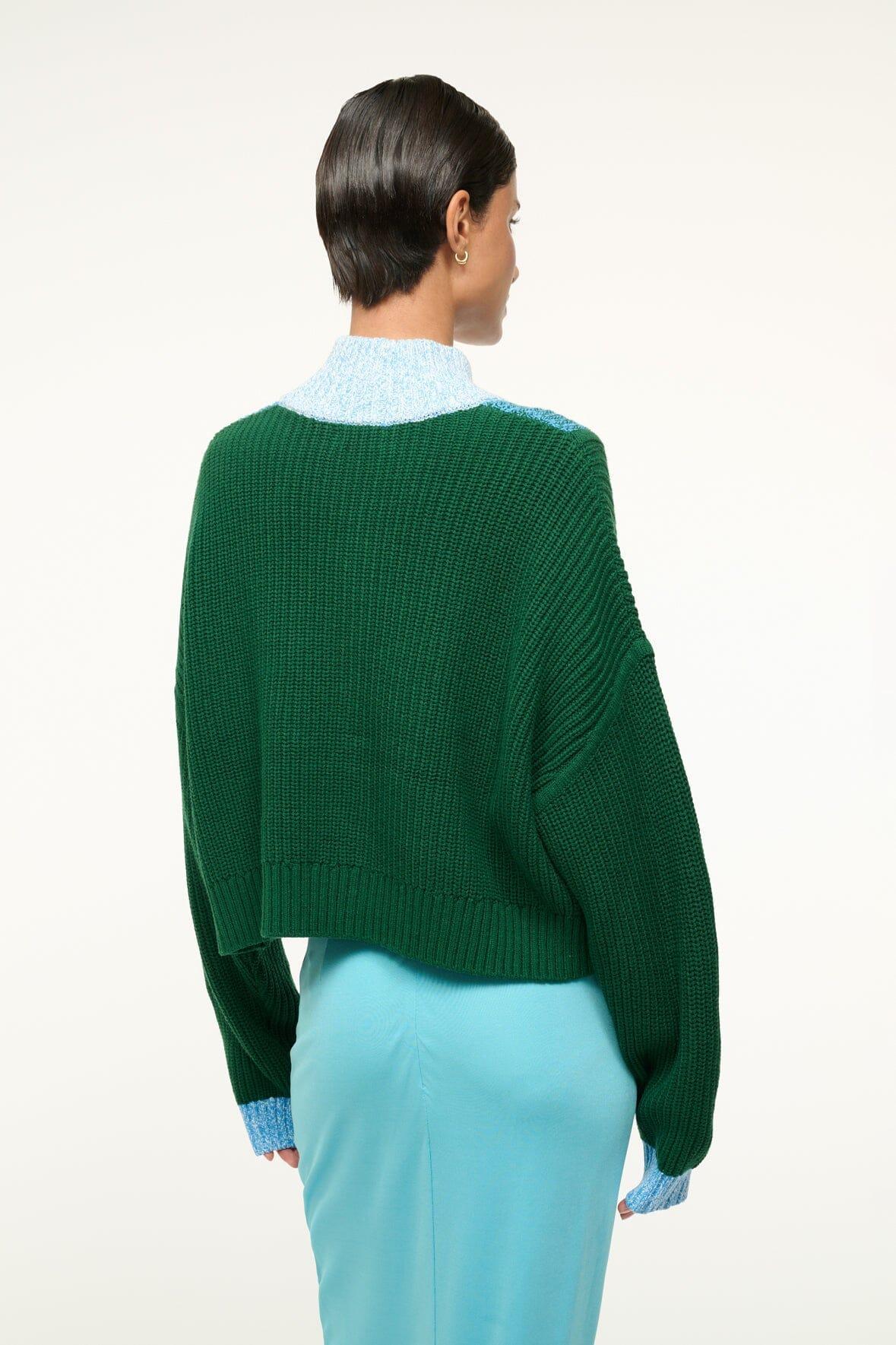 CROPPED HAMPTON SWEATER | JUNGLE SKY IVORY Product Image