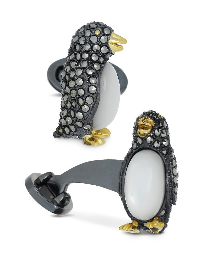 Jan Leslie Sterling Silver & Marcasite Penguin Cufflinks Product Image