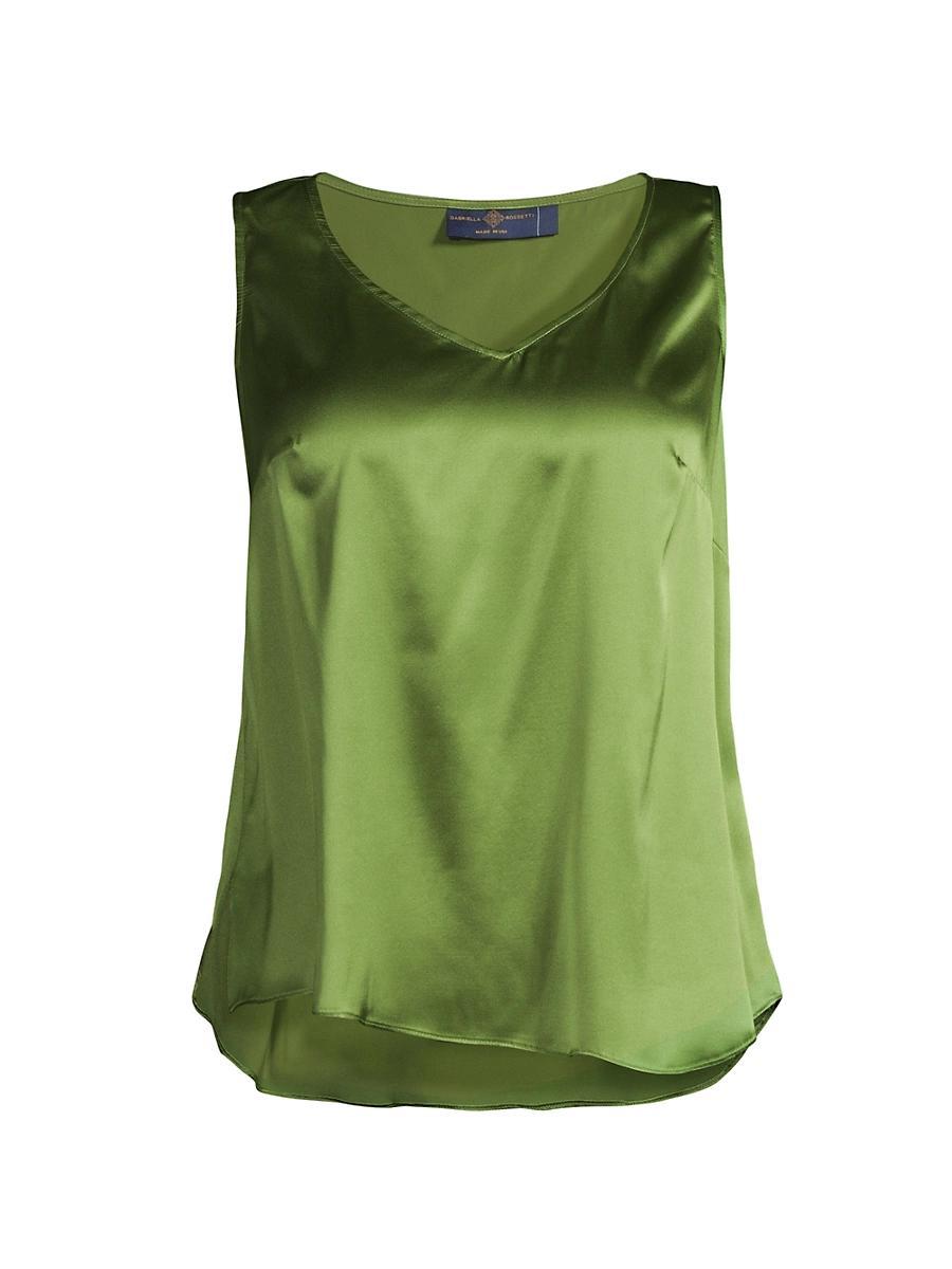 Womens Gia Silk V-Neck Top Product Image