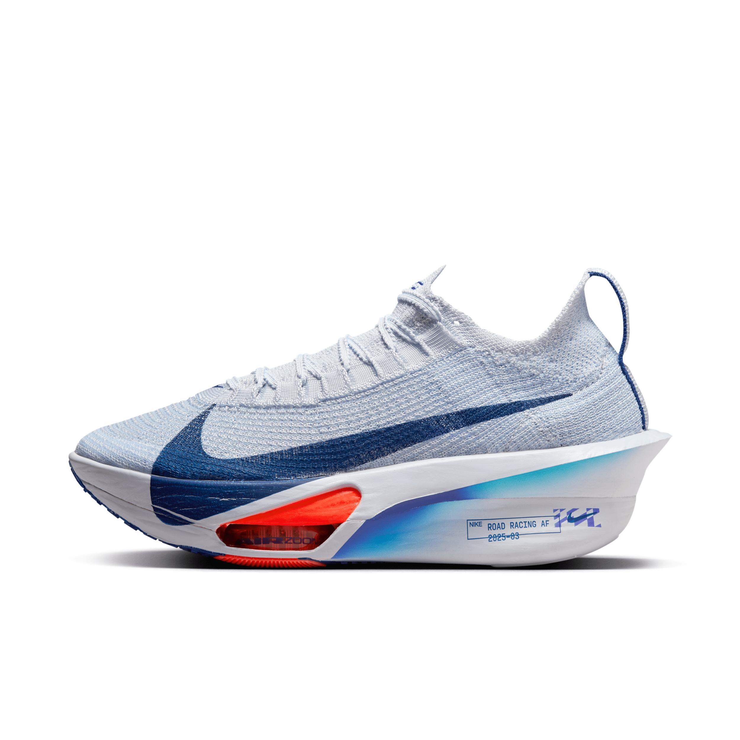 Nike Womens Air Zoom Alphafly 3 Running Shoes in Bright Crimson/Cave Purple/Lime Blast Product Image
