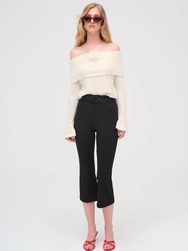 Aspen Knit Top — Ivory Product Image
