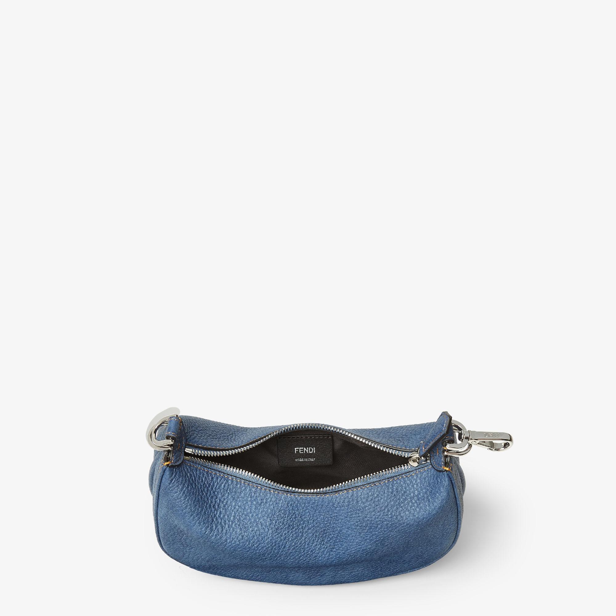 Fendigraphy MiniBlue leather denim-effect mini-bag Product Image