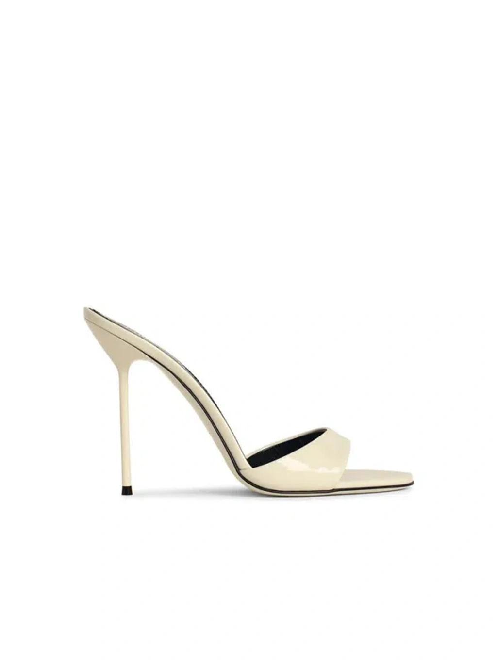 PARIS TEXAS Lidia 70mm Leather Mules In White Product Image