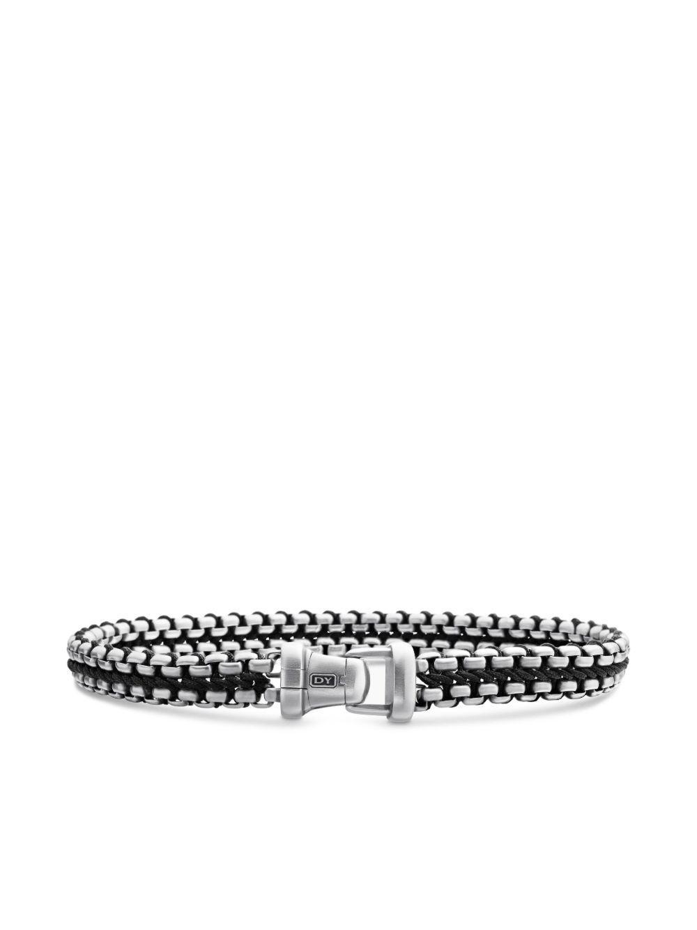 sterling silver Woven Box Chain bracelet (10mm) Product Image