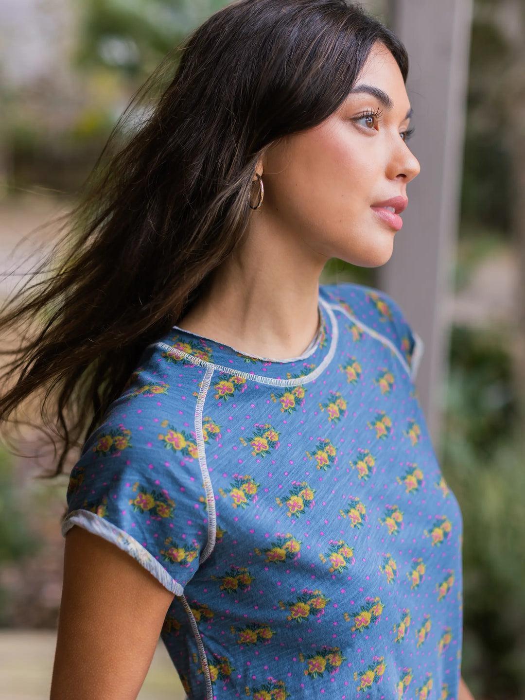 Lily Cotton Short Sleeve Tee Shirt Product Image