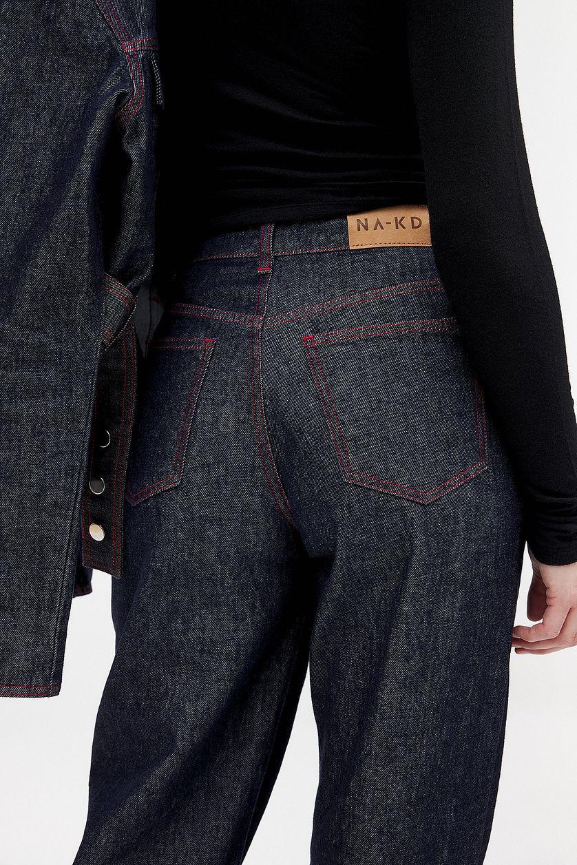 Straight Mid Waist Jeans Product Image