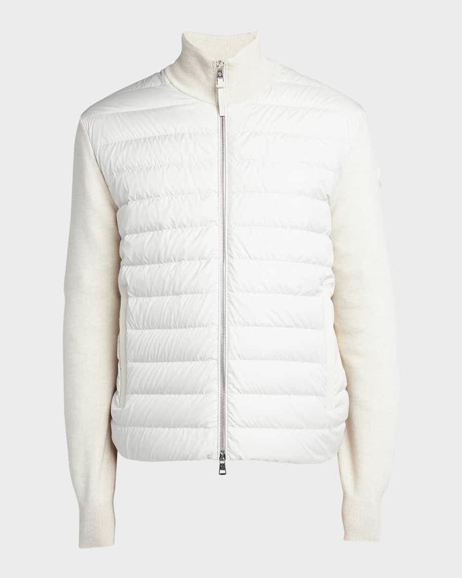 Mens Padded Wool-Cashmere Cardigan Product Image