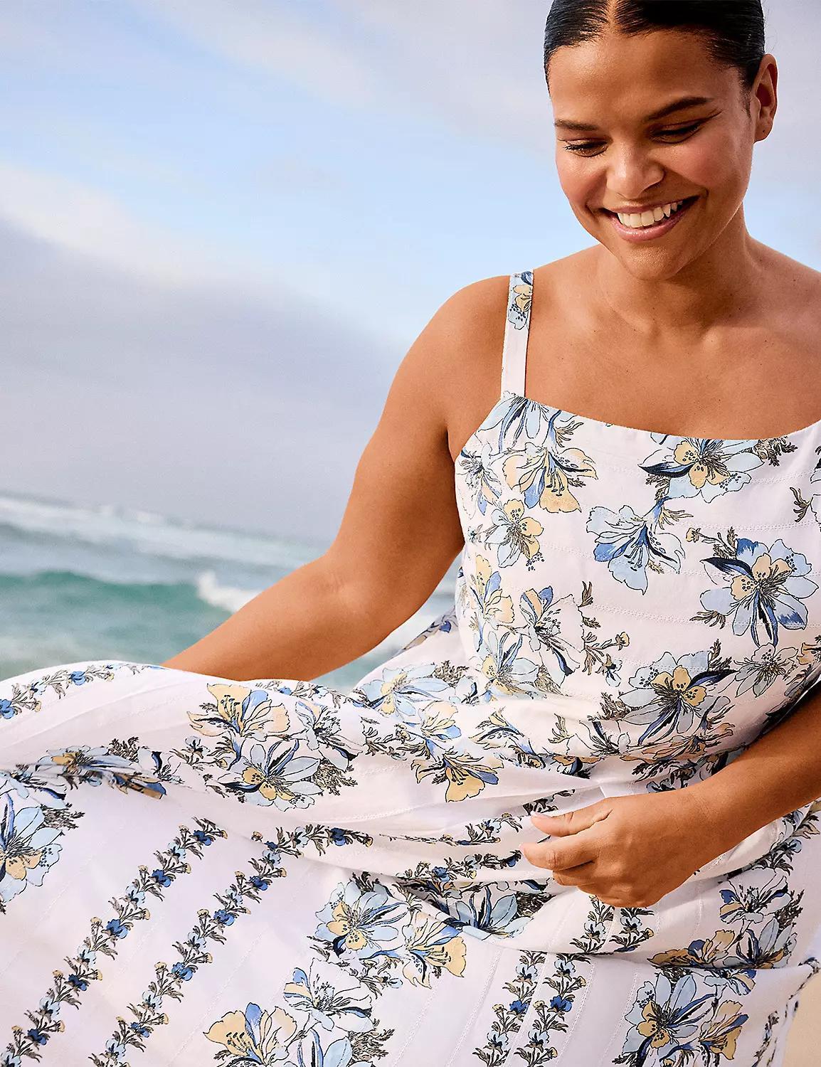Sleeveless Smocked-Back Maxi Dress Product Image