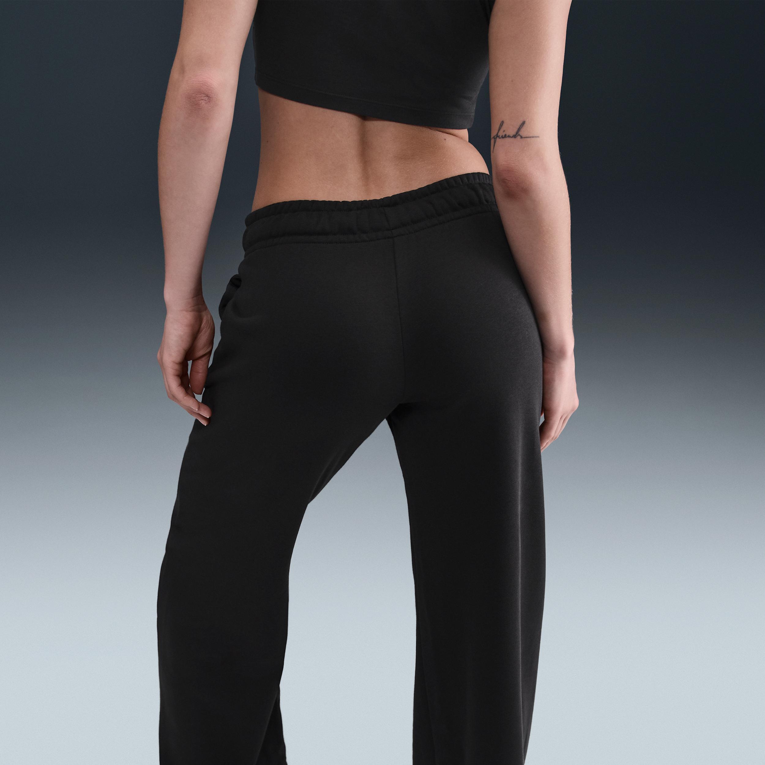 Womens Nike Sportswear Club Fleece Mid-Rise Wide-Leg Sweatpants | FB2727-010 Product Image