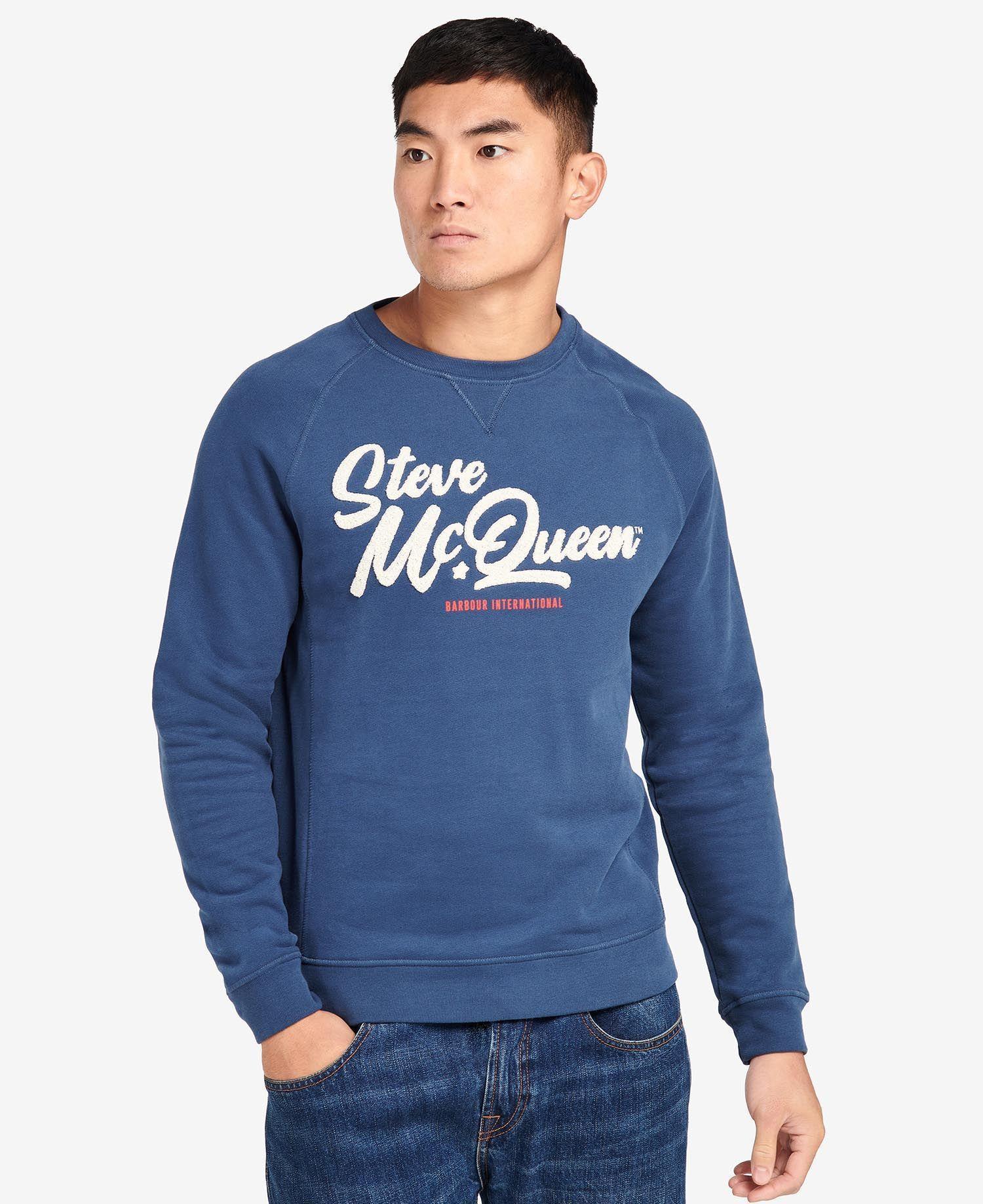 BARBOUR Long-sleeved Sweater In Blue Product Image