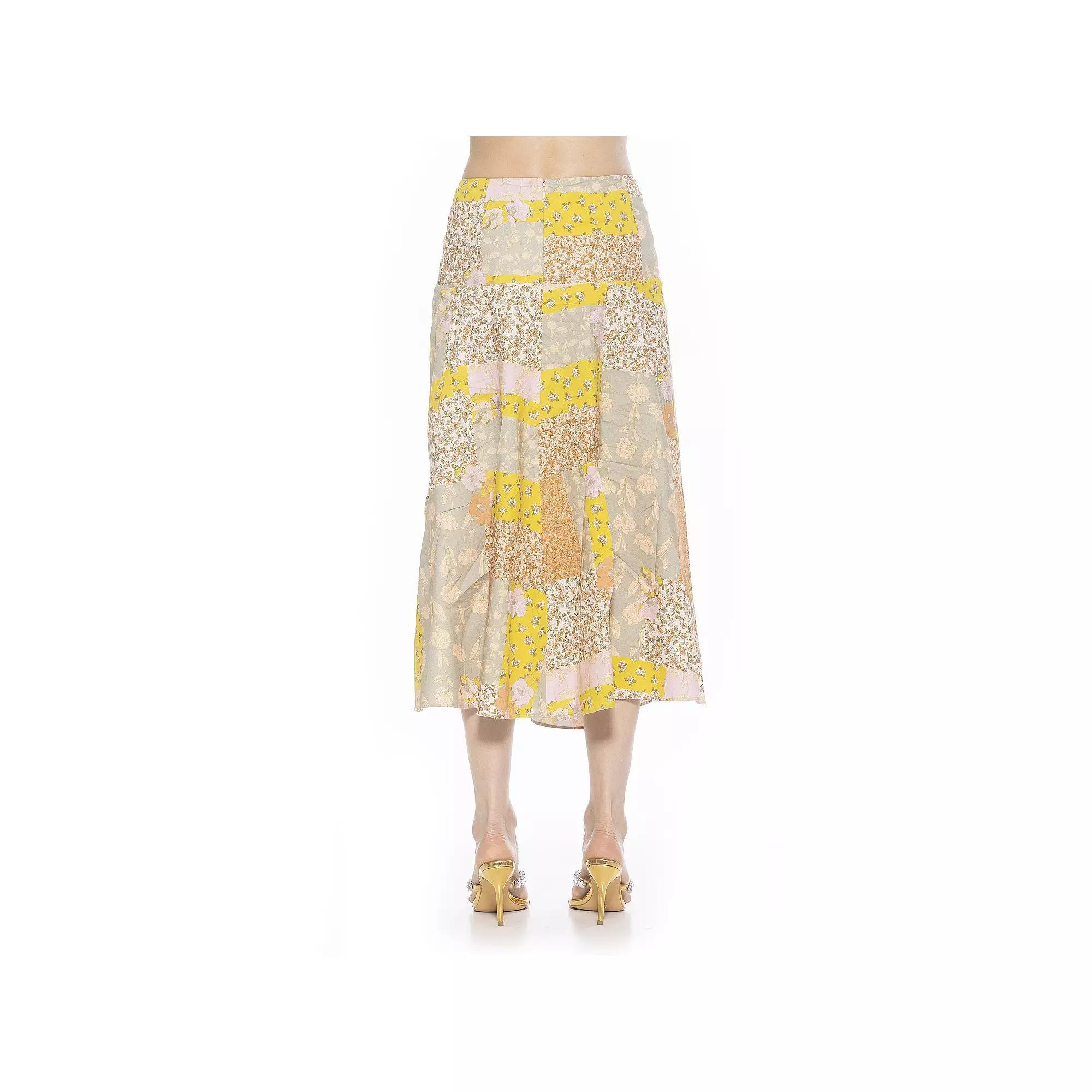 Women's ALEXIA ADMOR Hadley Pull-On Midi Skirt, Size: 12, Ivory Product Image
