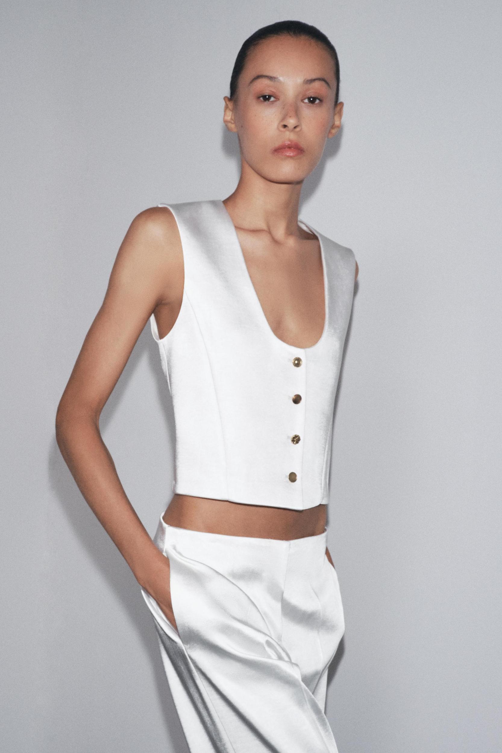 ZW COLLECTION SATIN VEST Product Image