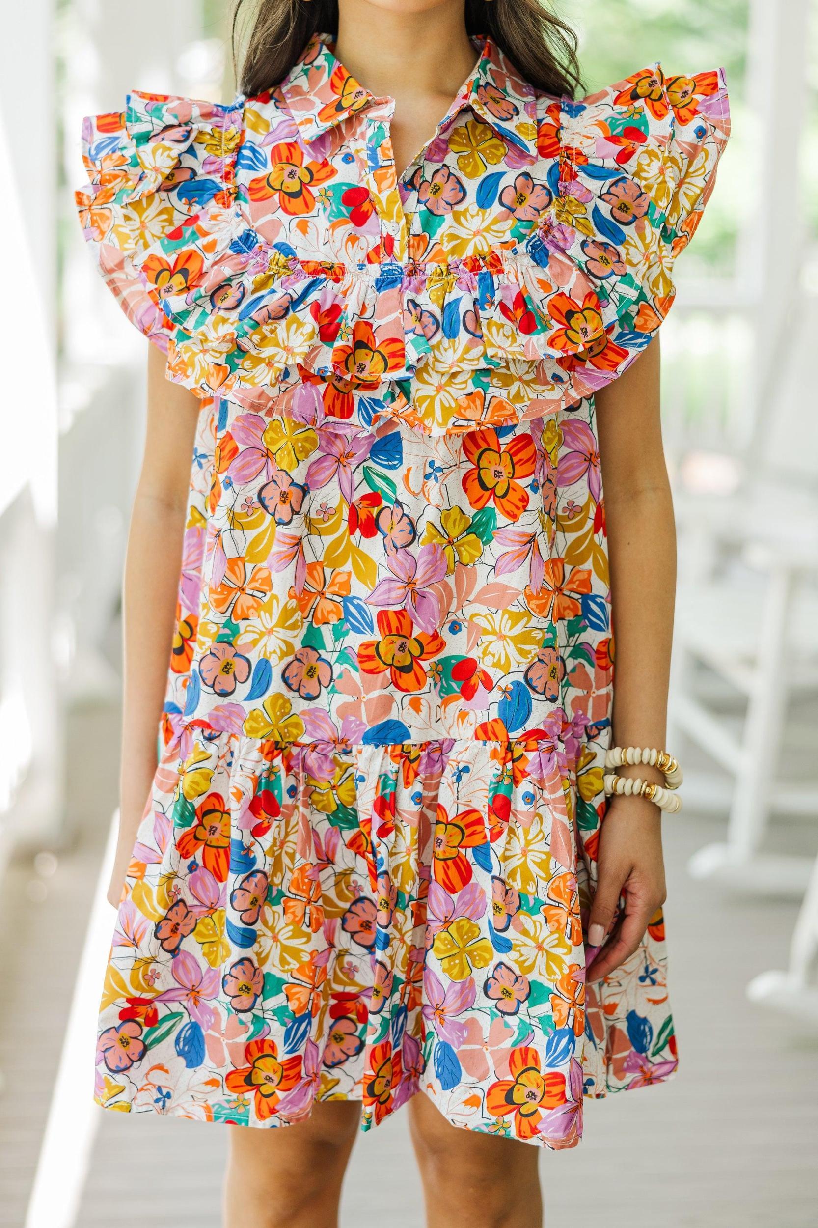 On The Right Track Pink Floral Dress Female Product Image
