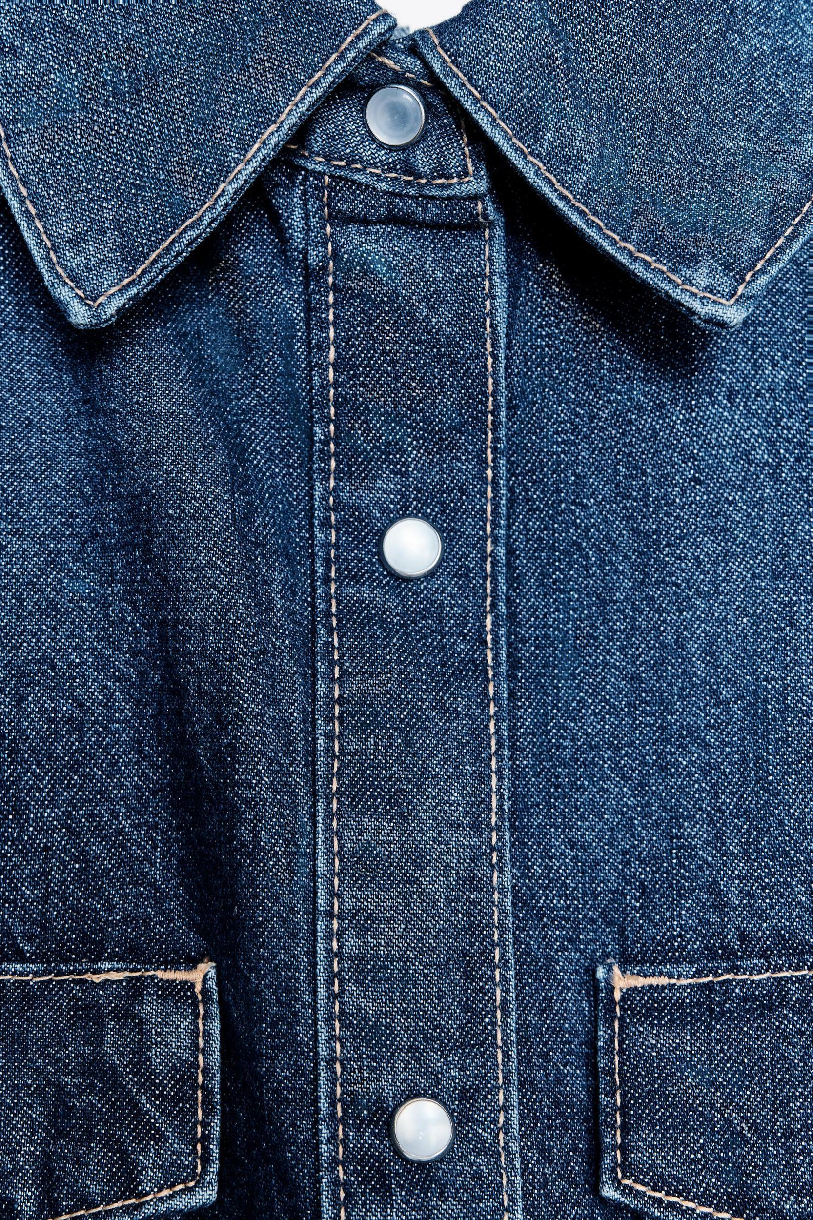 TRF CROP DENIM SHIRT Product Image