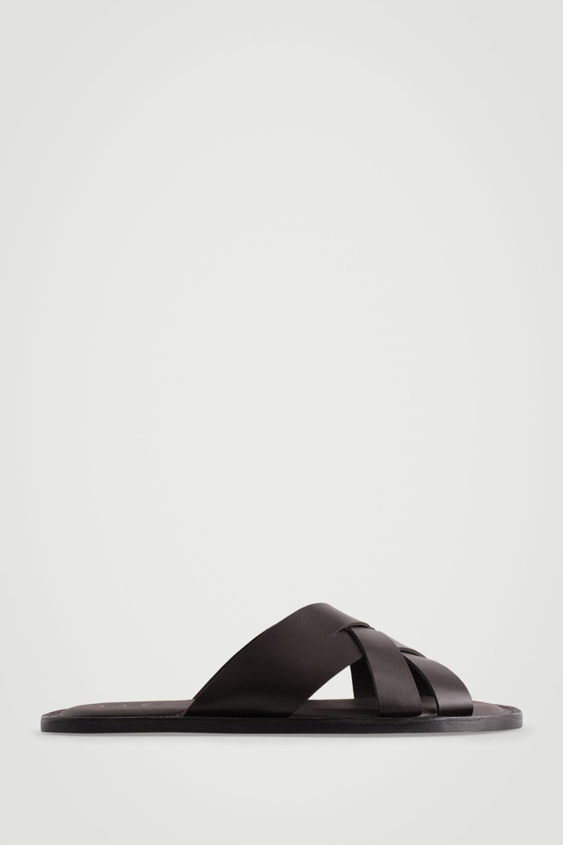 WOVEN LEATHER SANDALS Product Image