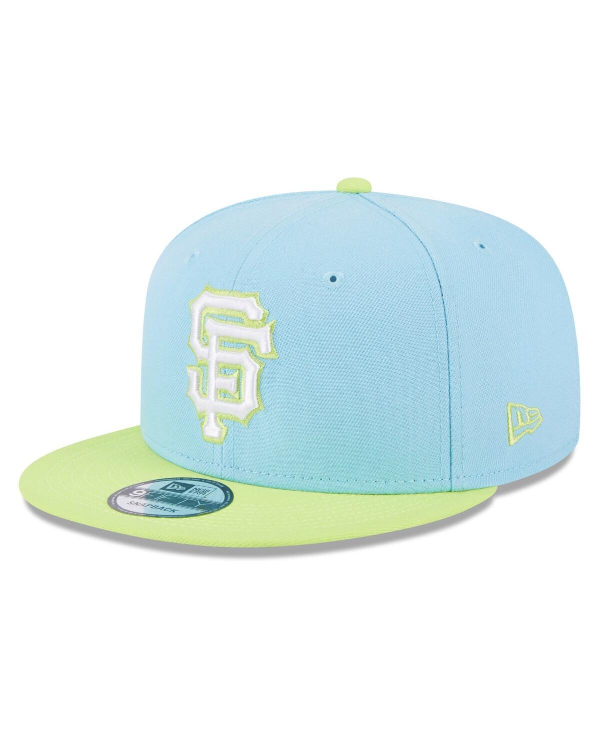 Mens New Era Blue/Neon Green San Francisco Giants Spring Basic Two-Tone 9FIFTY Snapback Hat Product Image