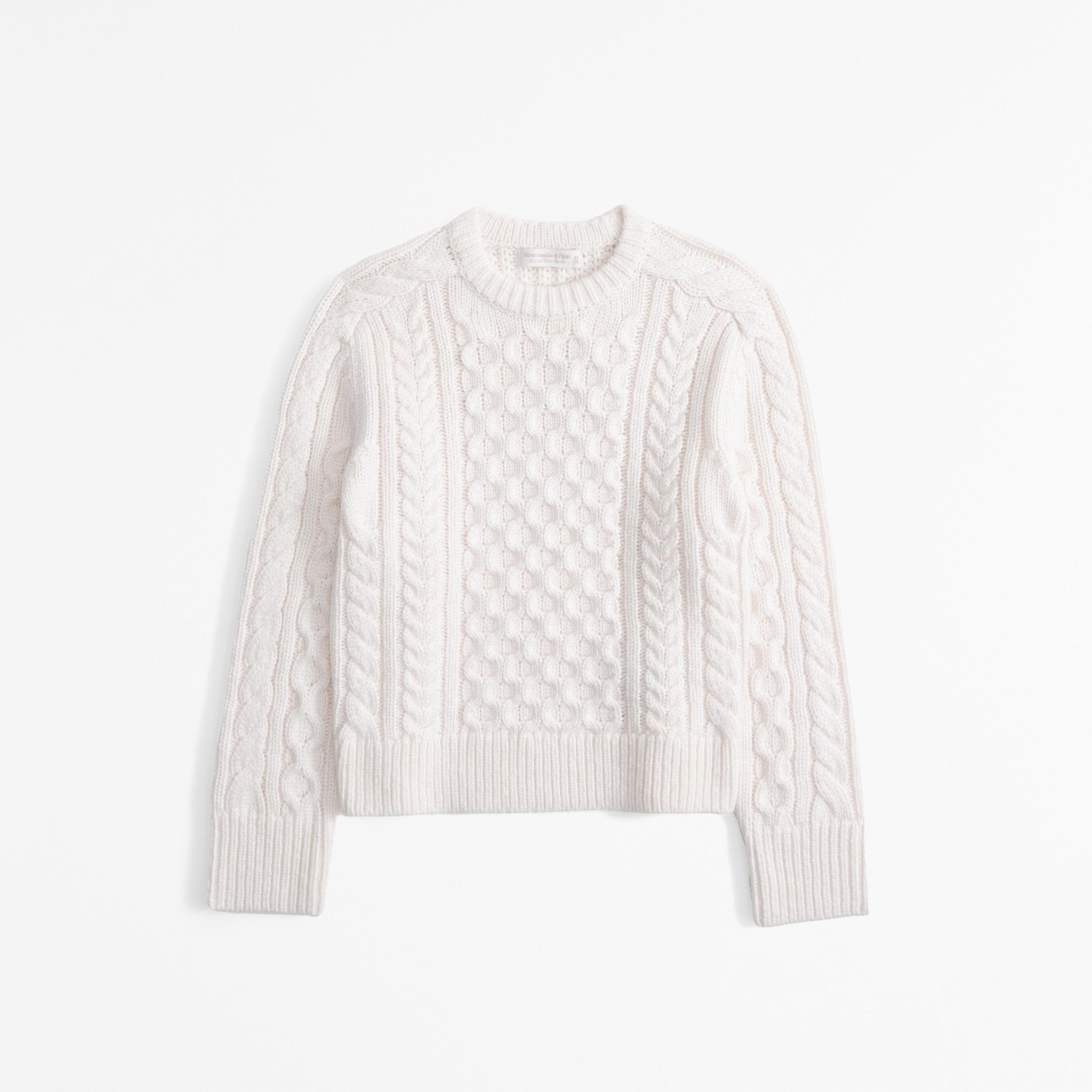 The A&F Madeline Wool-Blend Crew Sweater Product Image