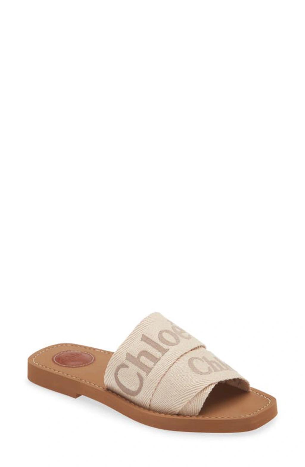 Chloe Womens Woody Logo Slide Sandals Product Image