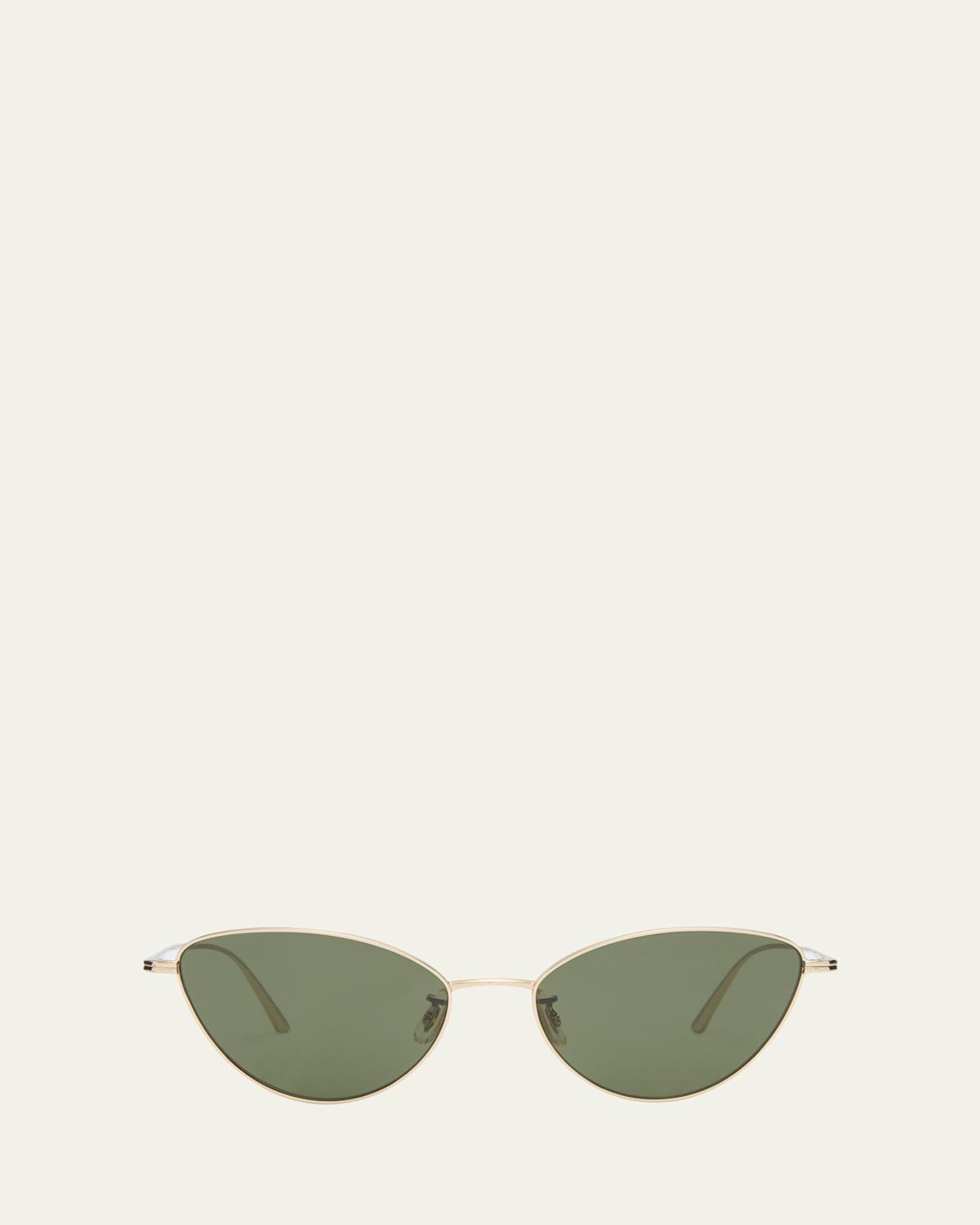 Sleek Black Steel Butterfly Sunglasses Product Image