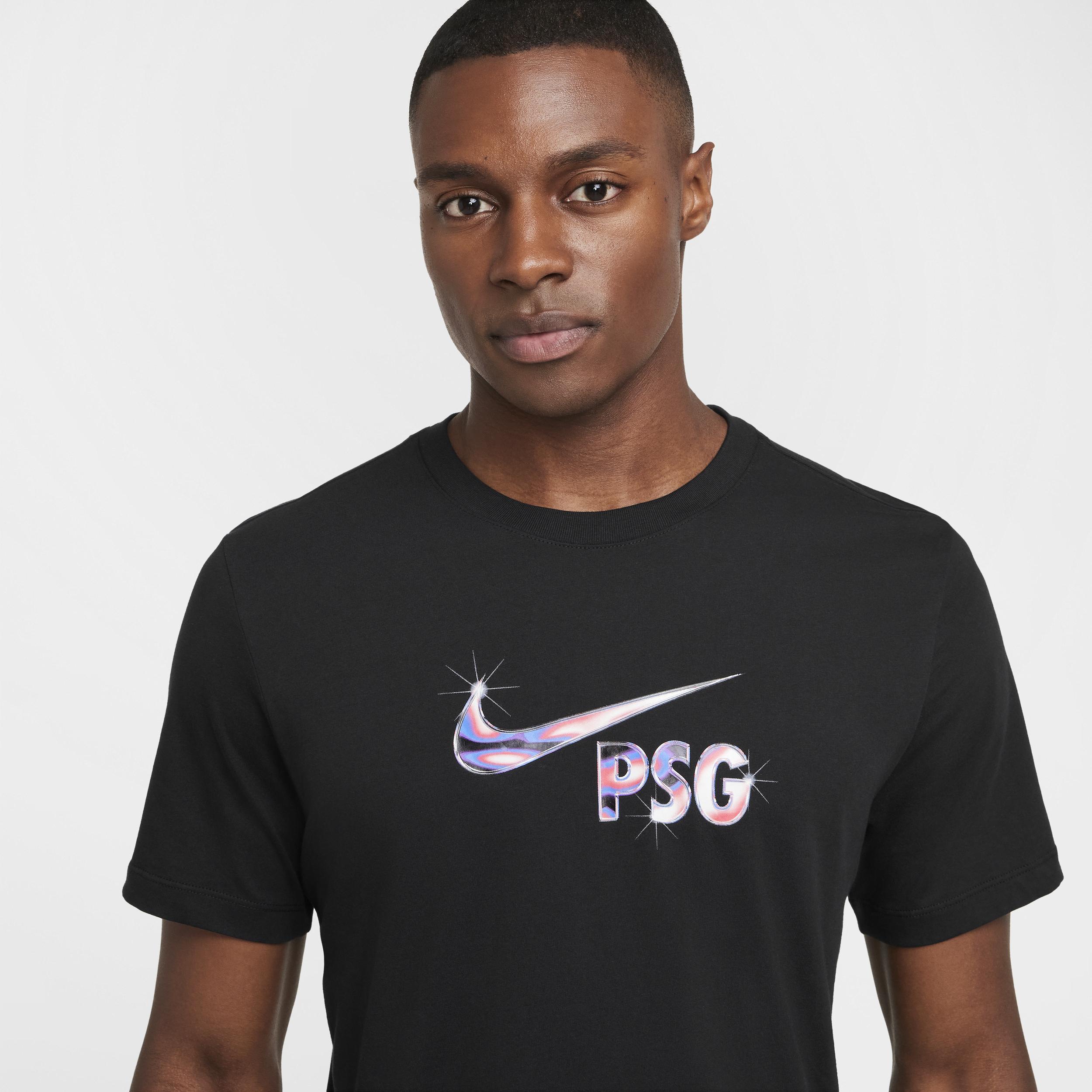 Men's Nike Black Paris Saint-Germain Swoosh T-Shirt, Size: Medium, Psg Black Product Image