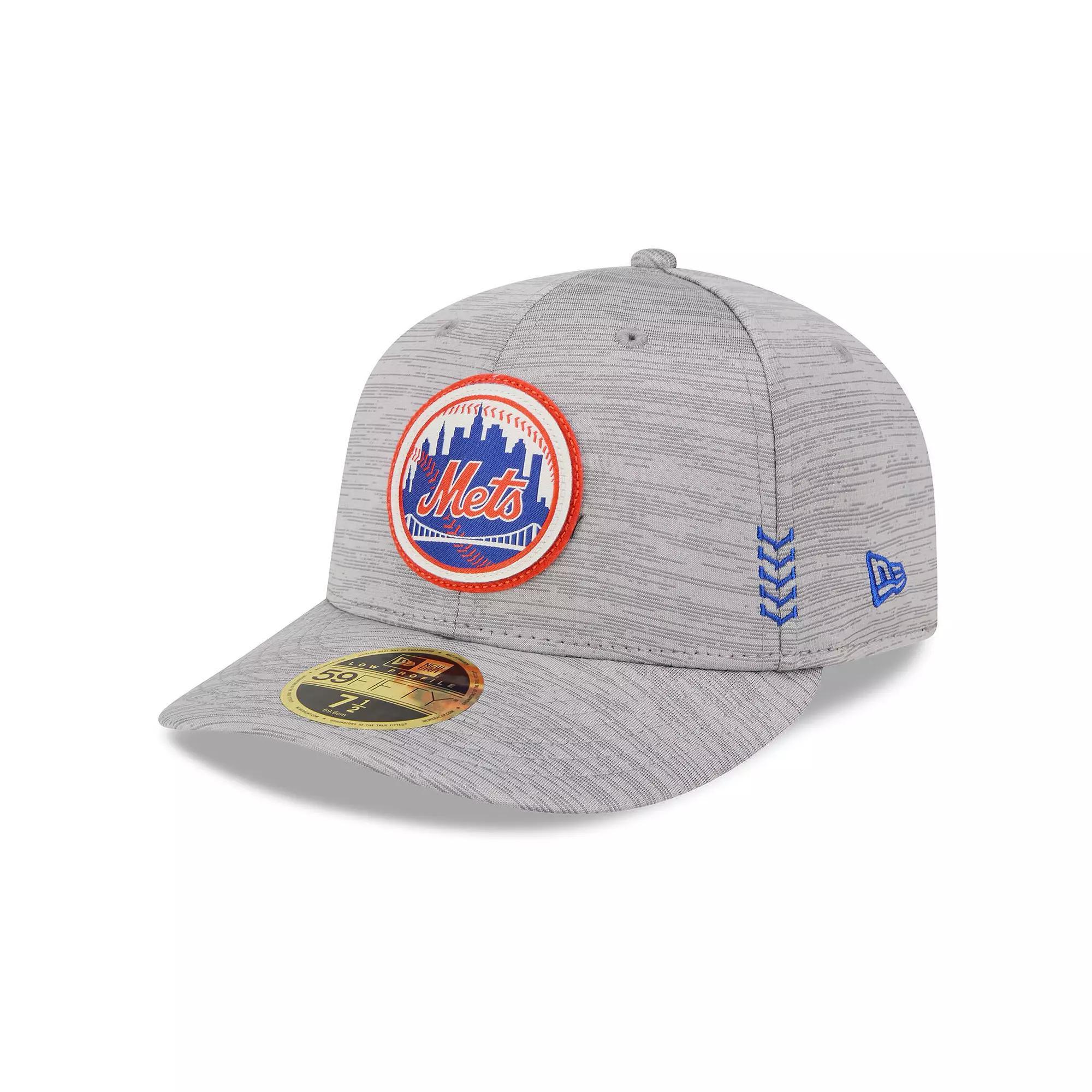 Men's New Era  Gray New York Mets 2024 Clubhouse Low Profile 59FIFTY Fitted Hat, Size: 7 1/8, Grey Product Image