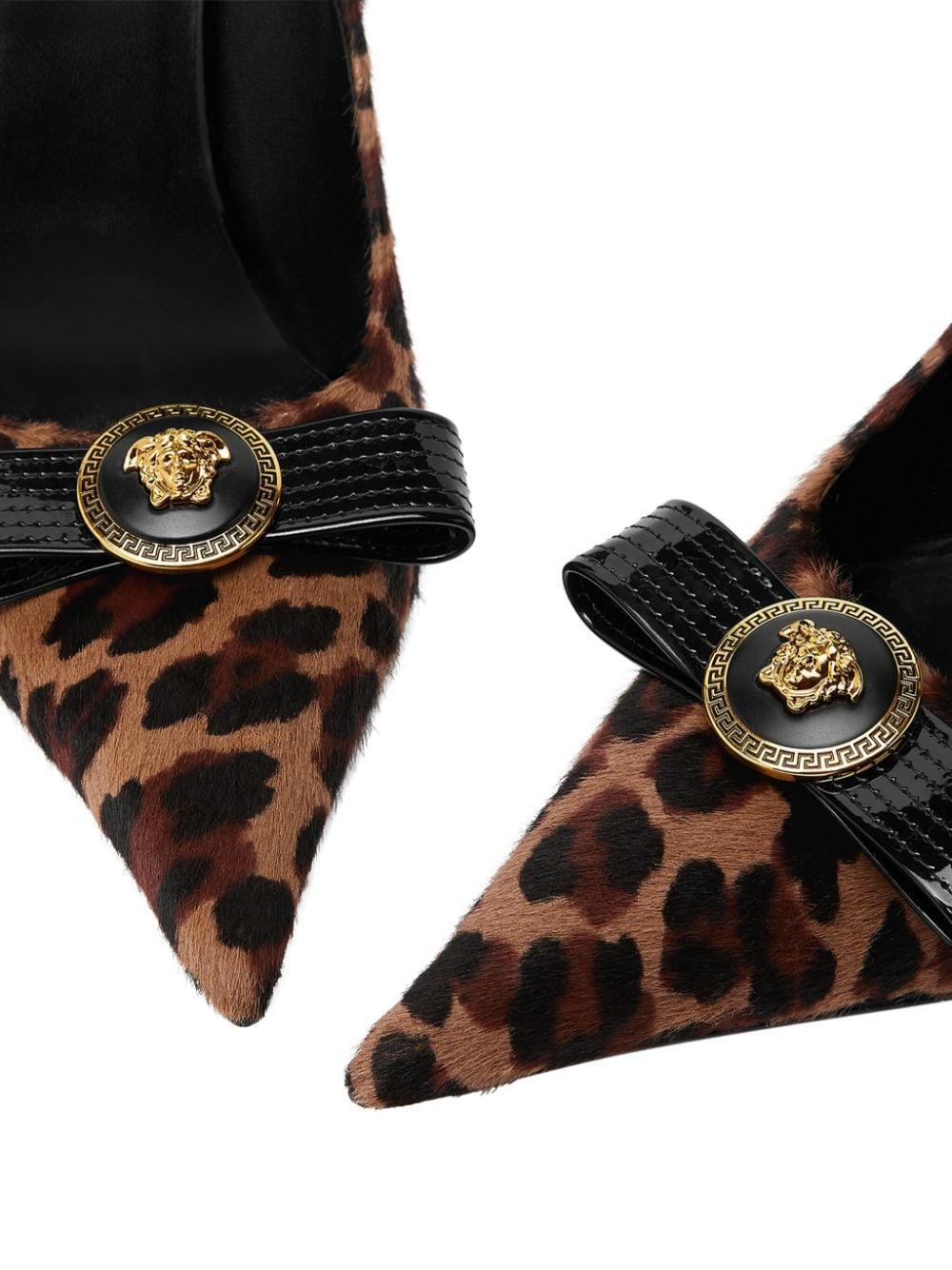 VERSACE Pump T.110 Calf Leather In Brown Product Image