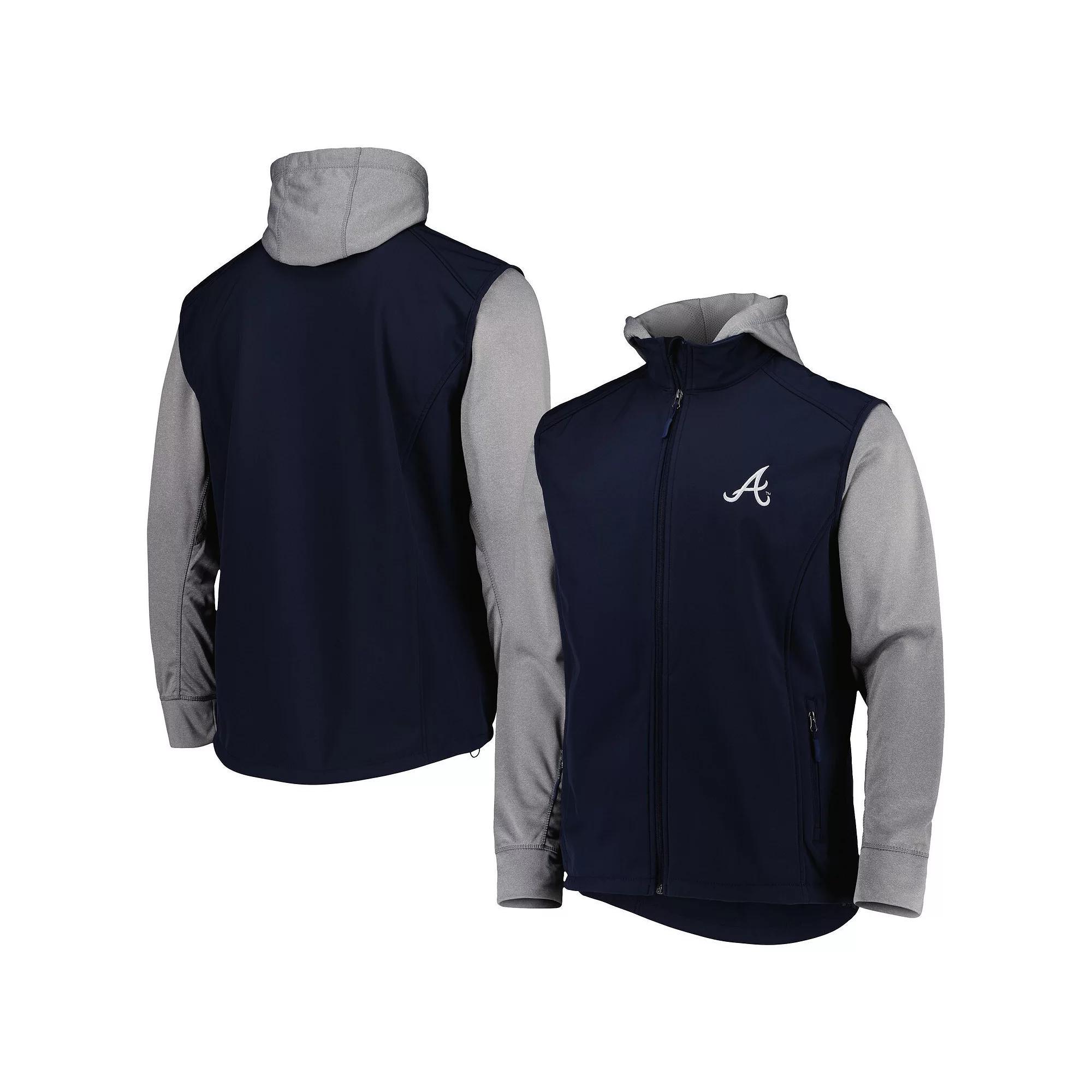 Men's Dunbrooke Navy/Heather Gray Atlanta Braves Alpha Full-Zip Jacket, Size: 5XL, Blue Product Image