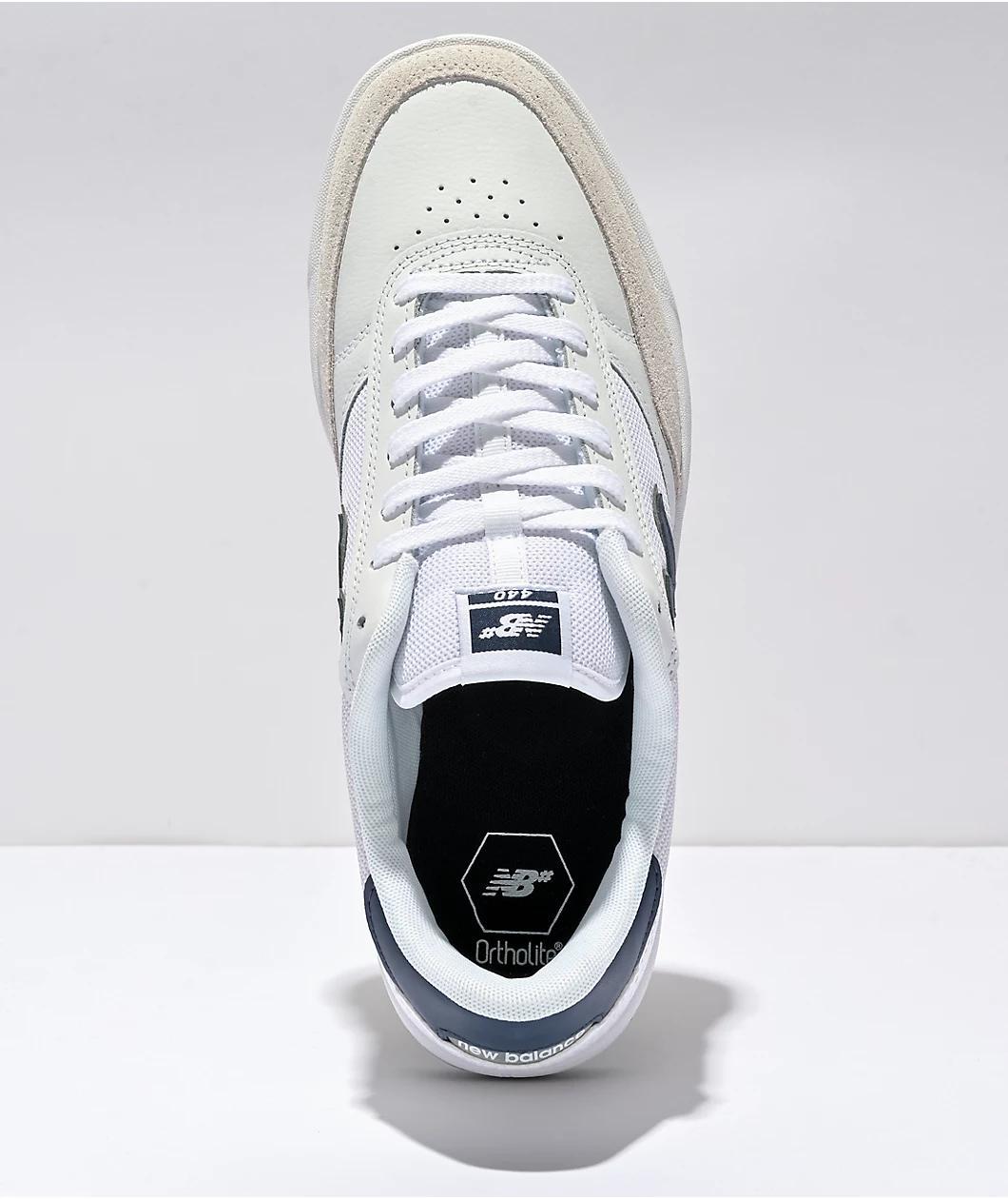 New Balance Numeric 440 White & Navy Blue Skate Shoes Product Image