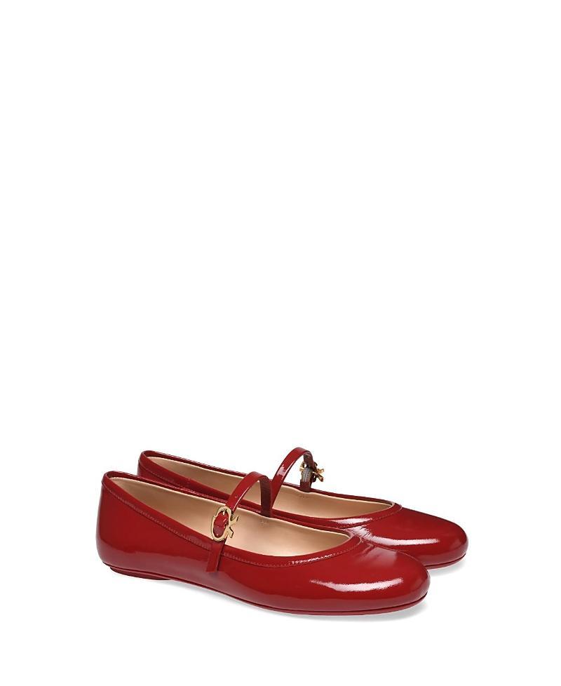 GIANVITO ROSSI Woman Ballet Flats Red Size 8 Leather In Red Nappa Product Image