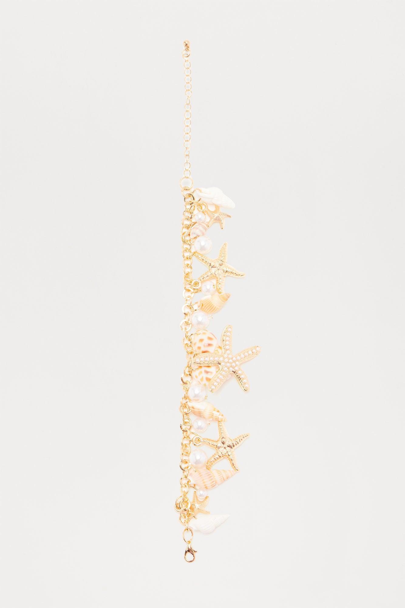 The Ocean Is Calling Anklet Bracelet - Gold Product Image
