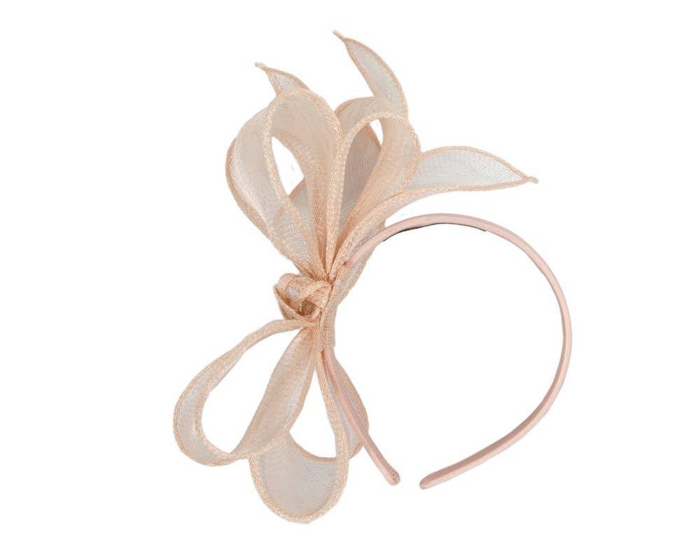 Sinamay bow fascinator - Navy Product Image